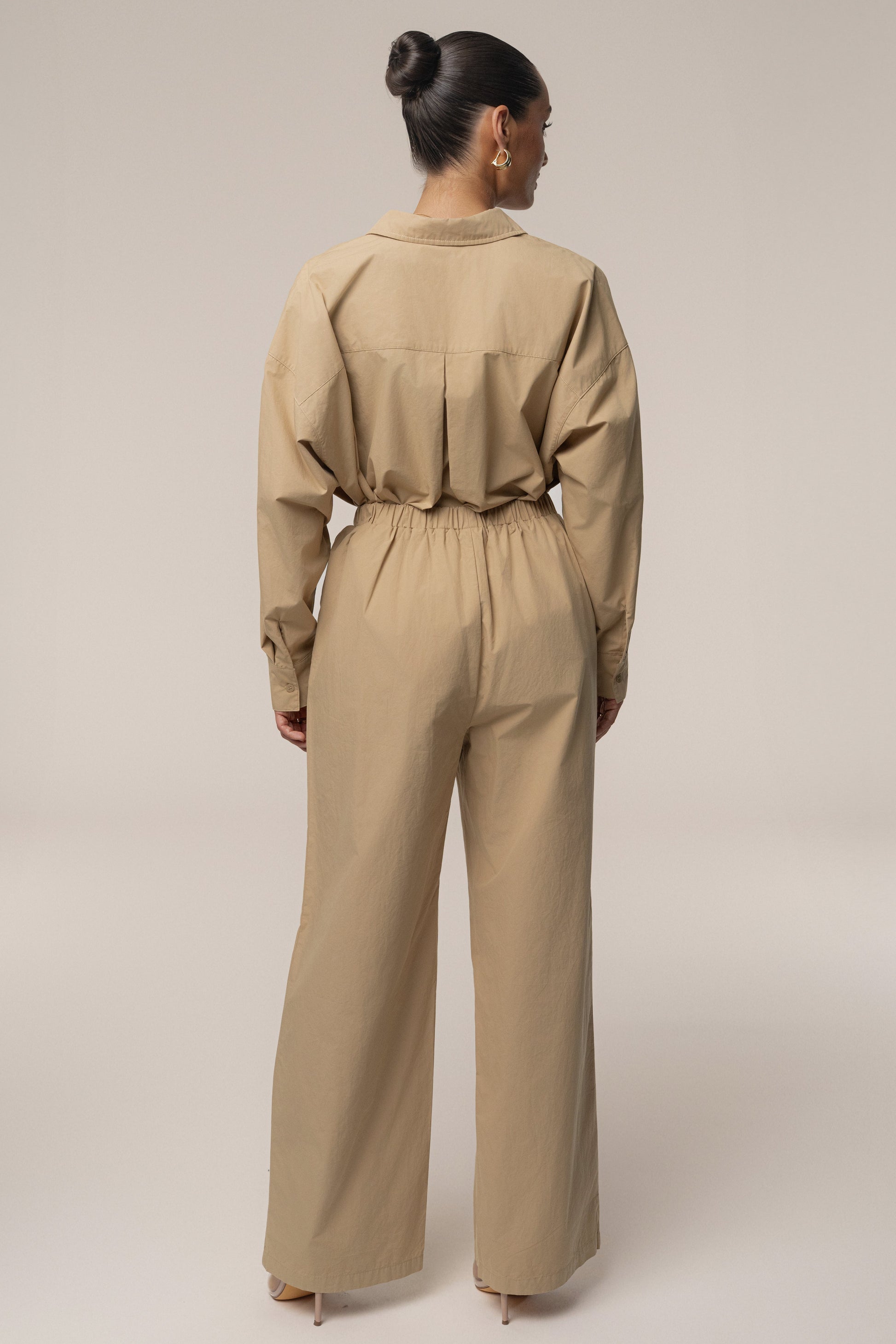 Beige Leon Poplin Pant NEWFASHIONEDGE
