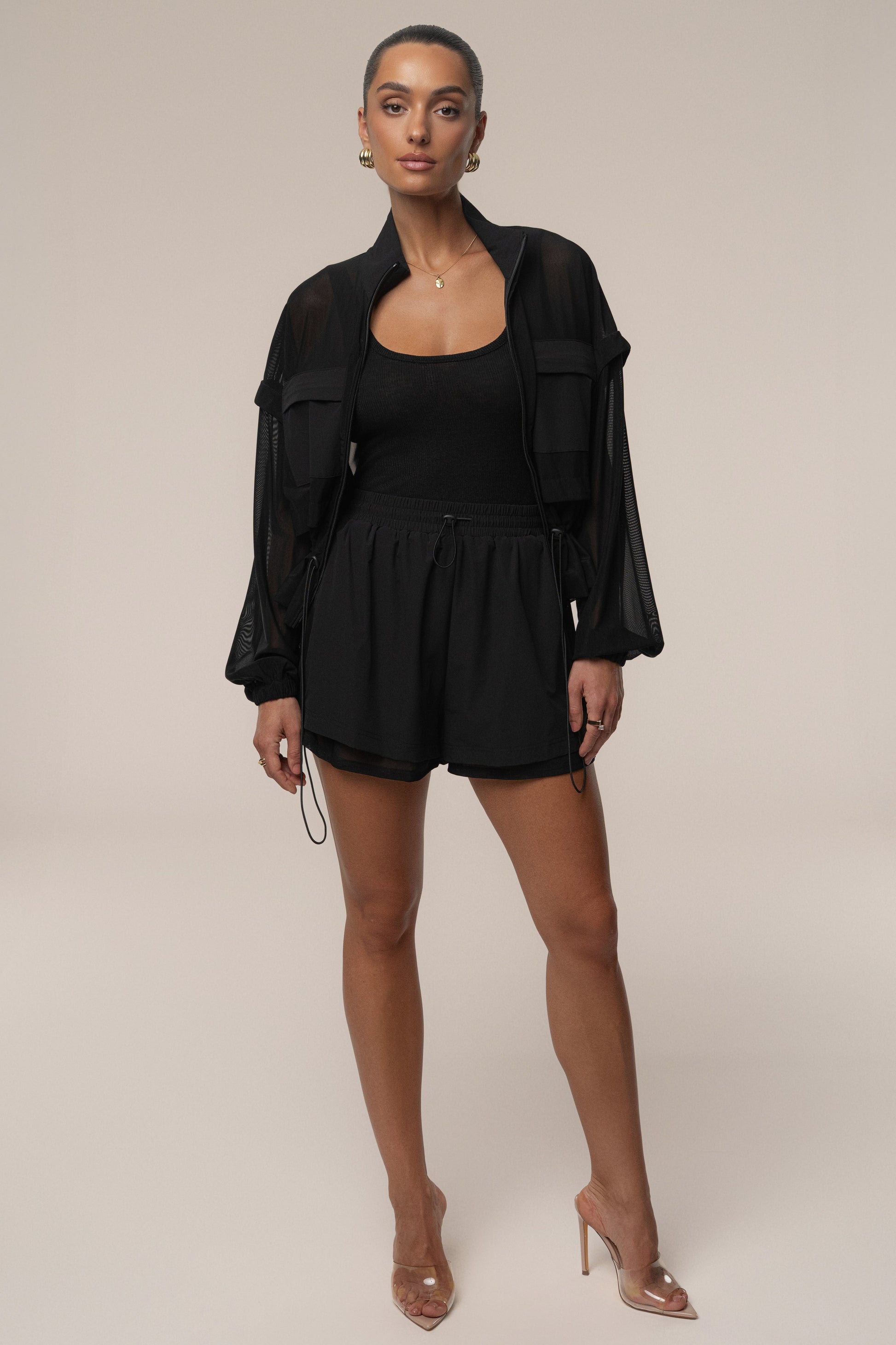 Black Velocity Nylon Shorts JLUXLABEL