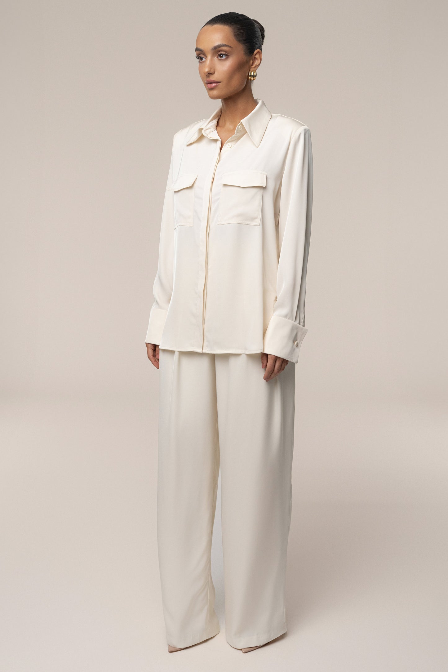 Buttercream Misty Button Up JLUXLABEL