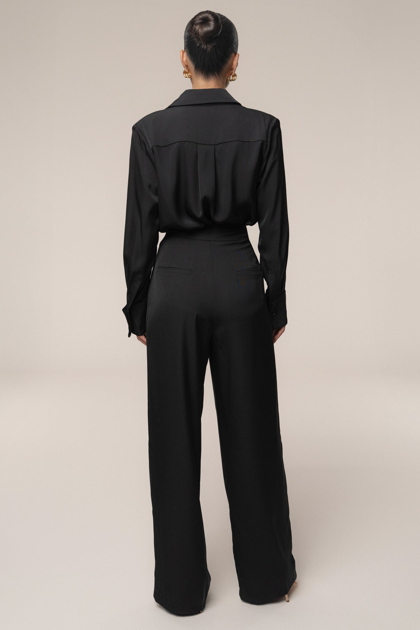 Black Misty Button Up JLUXLABEL