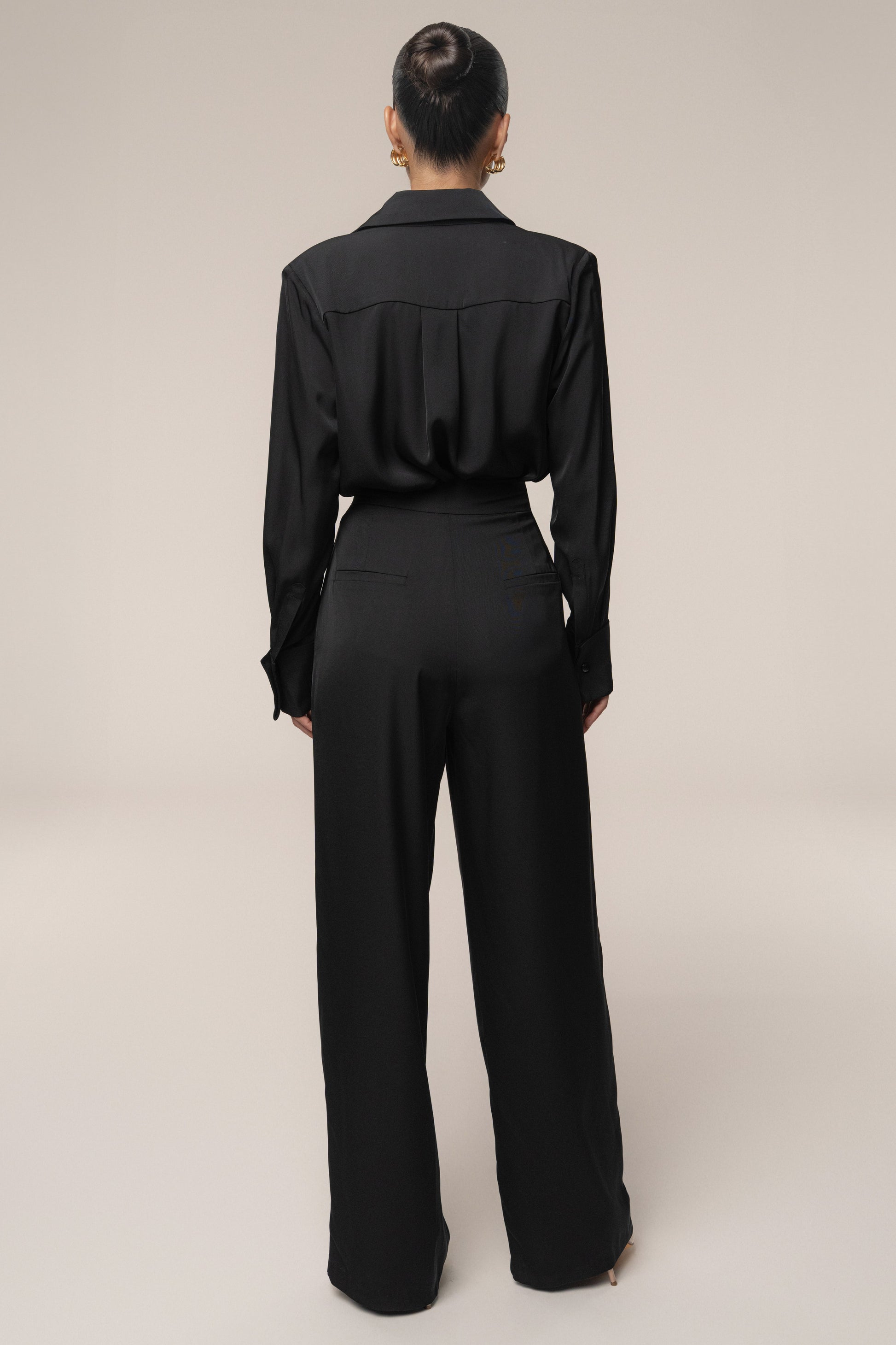 Black Misty Button Up JLUXLABEL