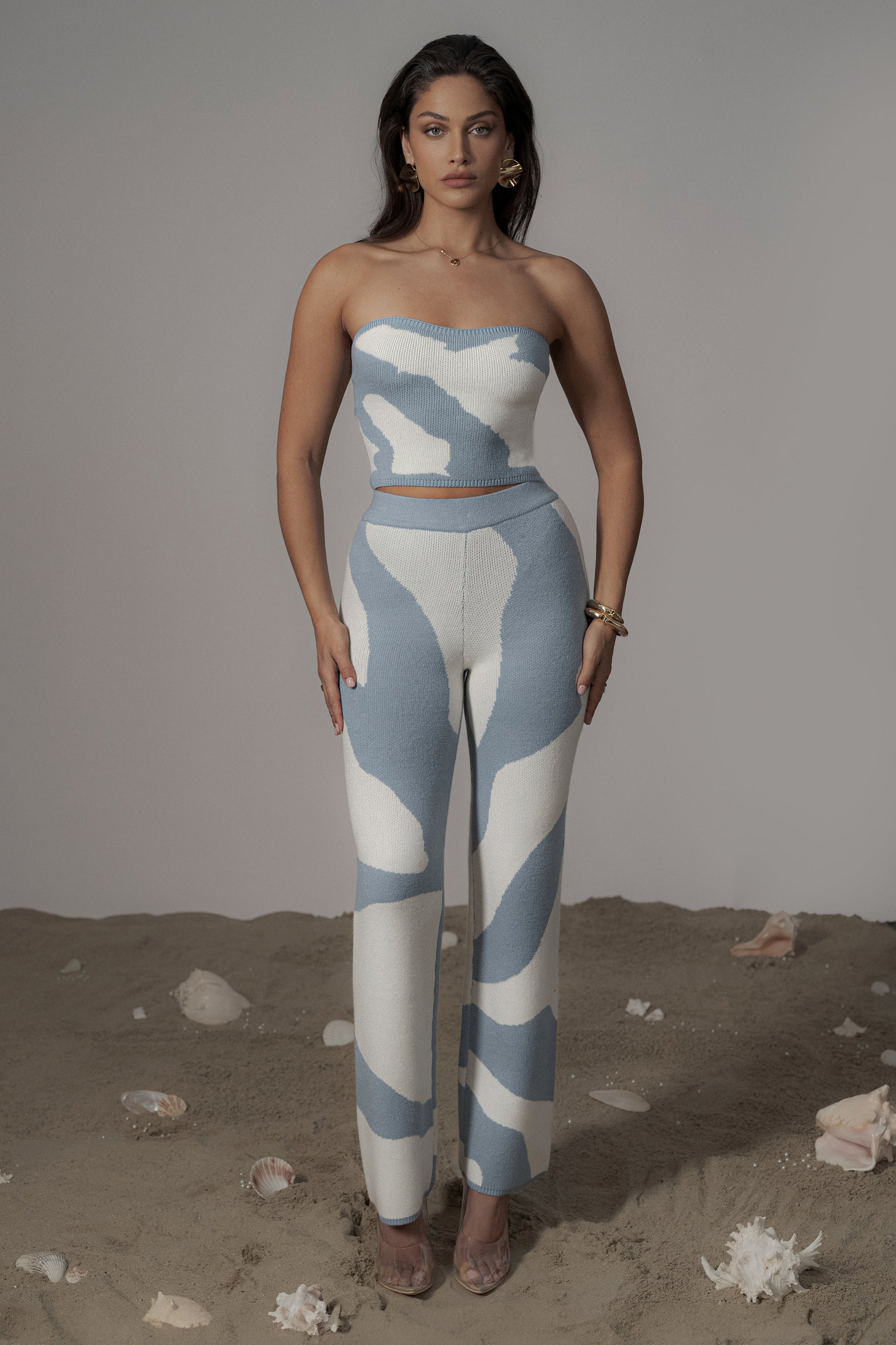 Blue Abstract Tiarra Pants JLUXLABEL