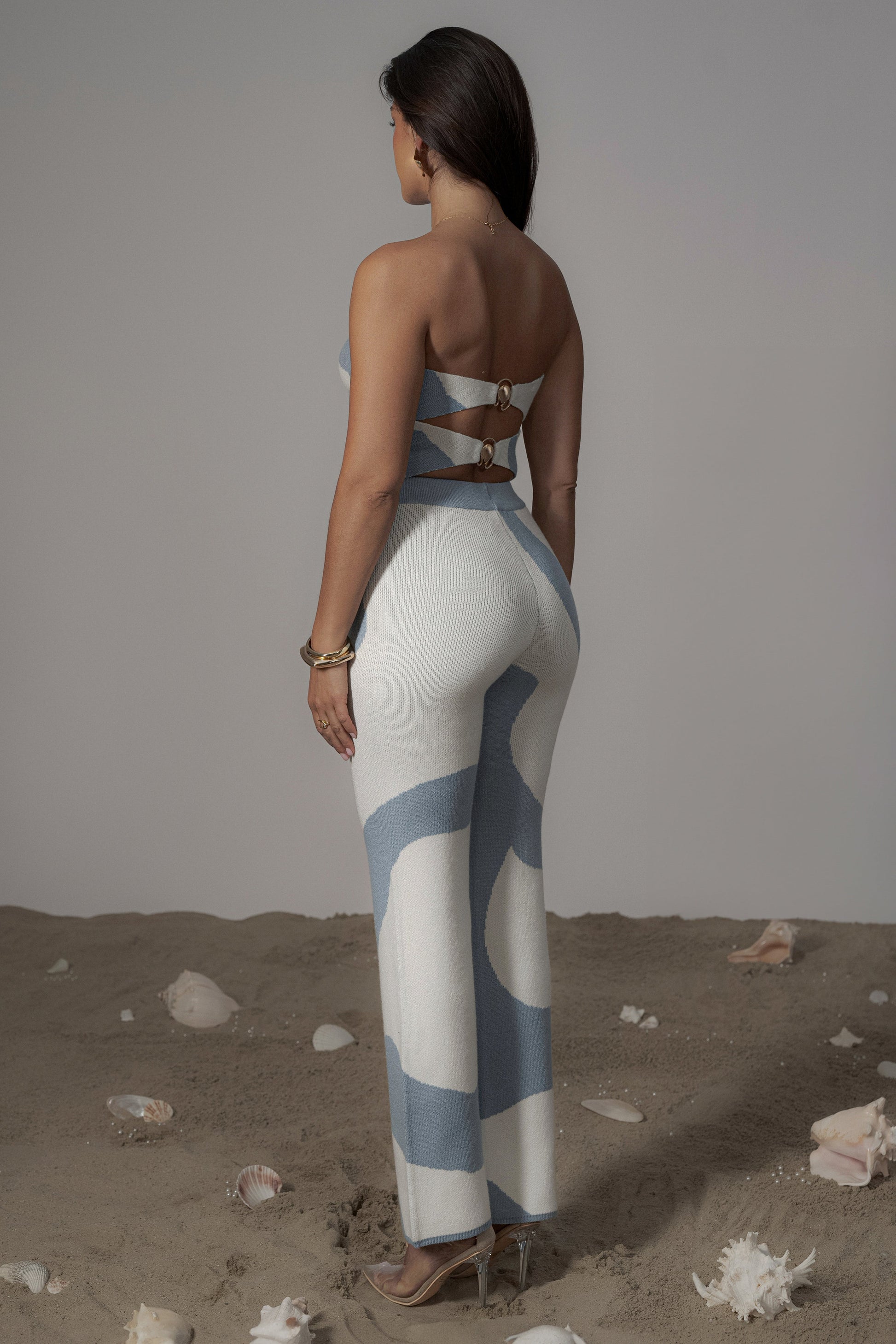 Blue Abstract Tiarra Pants JLUXLABEL