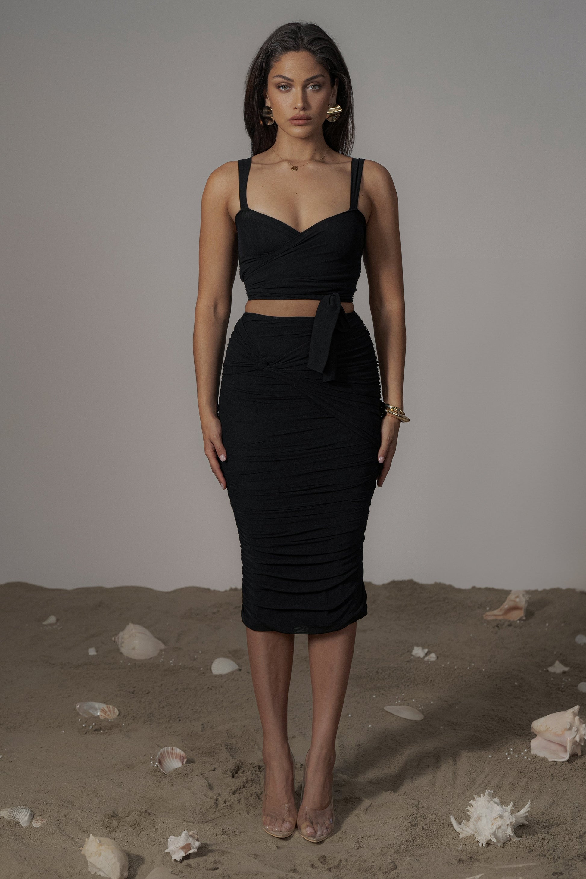 Black Extend Your Stay Skirt Set JLUXLABEL