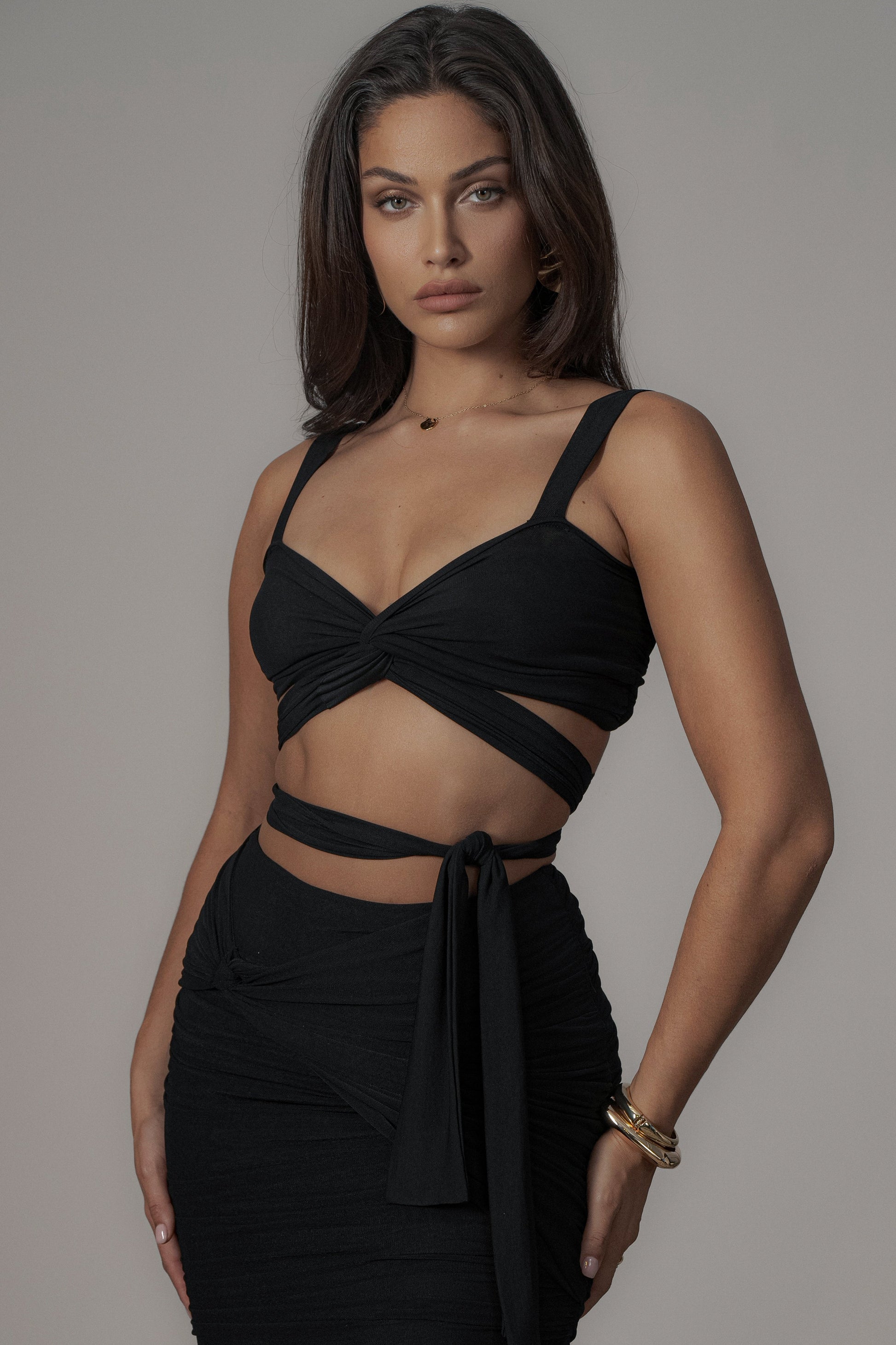 Black Extend Your Stay Skirt Set JLUXLABEL