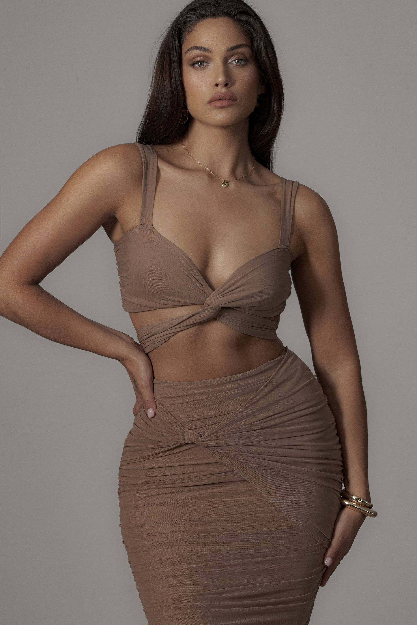 Pecan Extend Your Stay Skirt Set JLUXLABEL