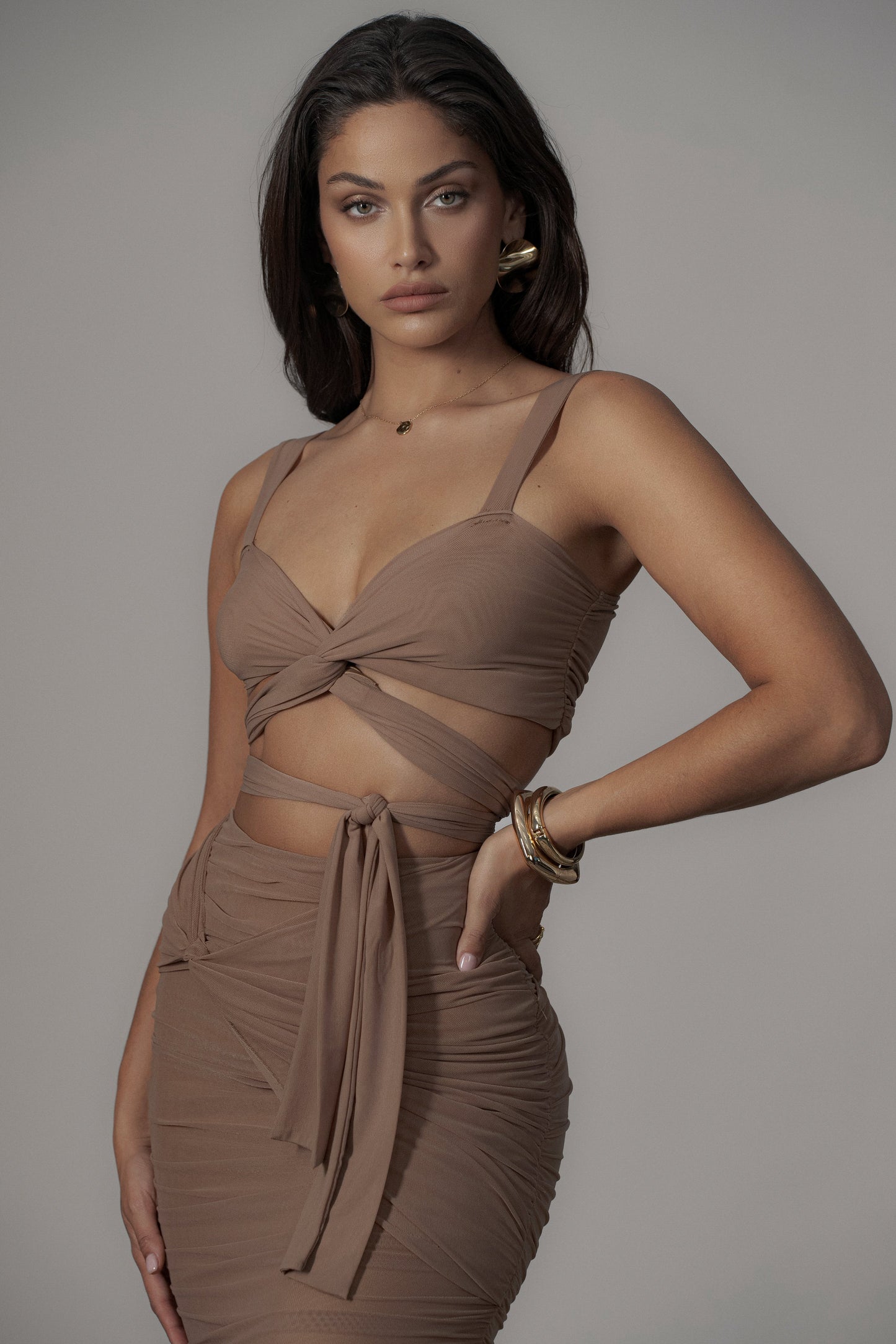 Pecan Extend Your Stay Skirt Set JLUXLABEL