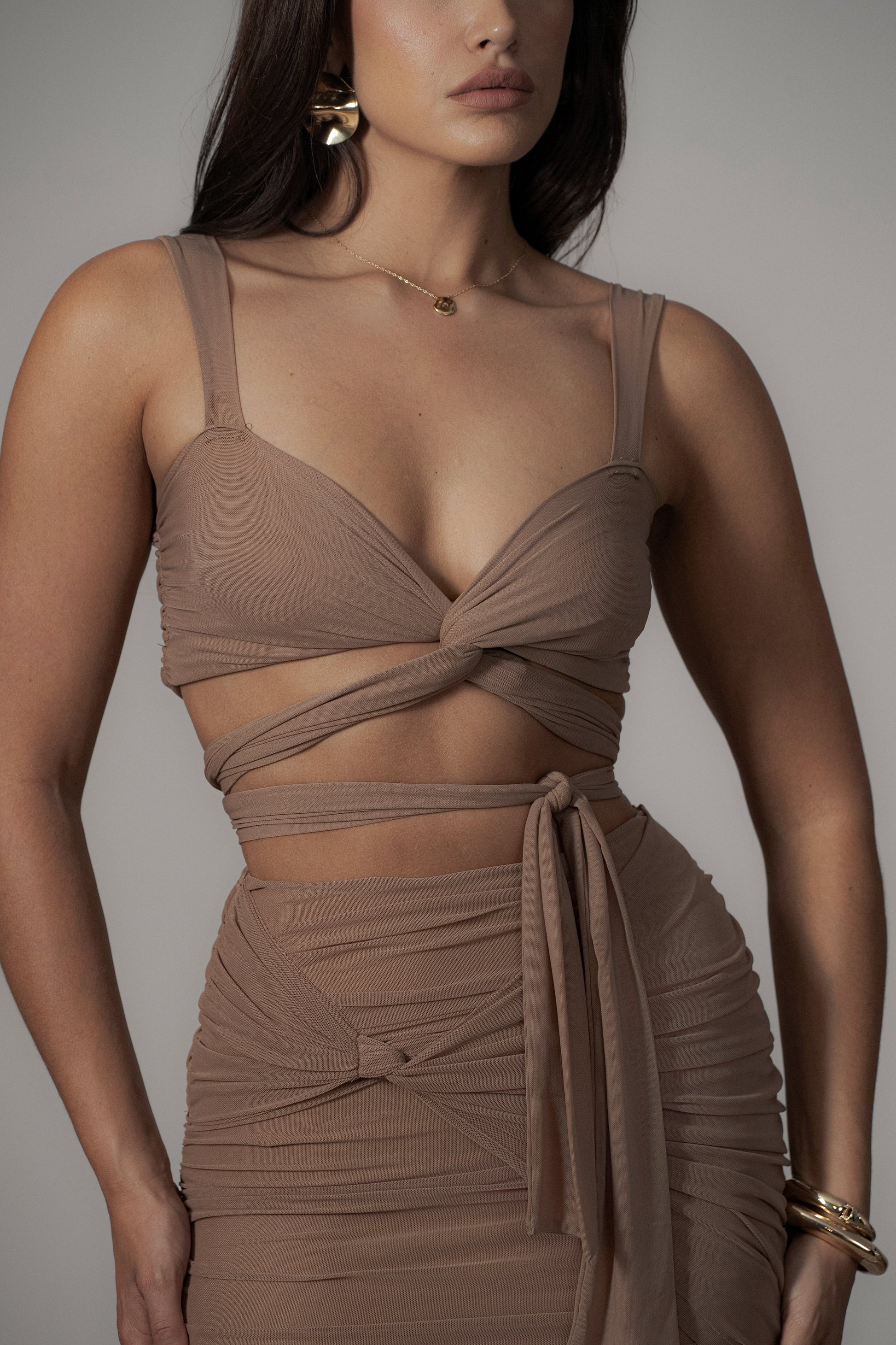 Pecan Extend Your Stay Skirt Set JLUXLABEL