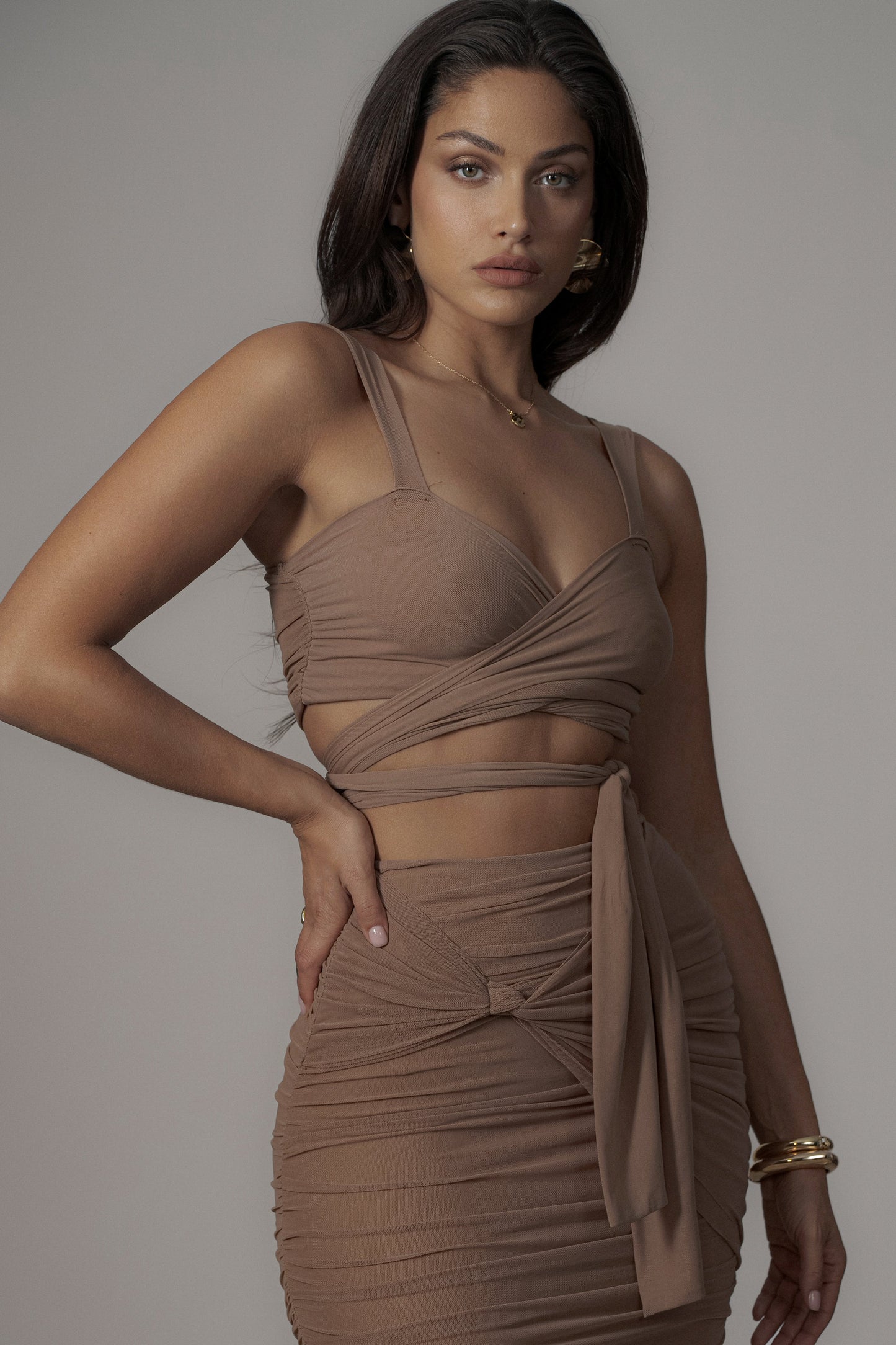 Pecan Extend Your Stay Skirt Set JLUXLABEL
