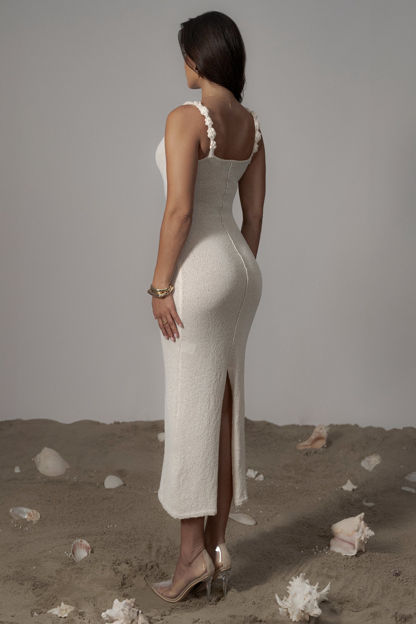 Cream Margo Maxi Dress JLUXLABEL