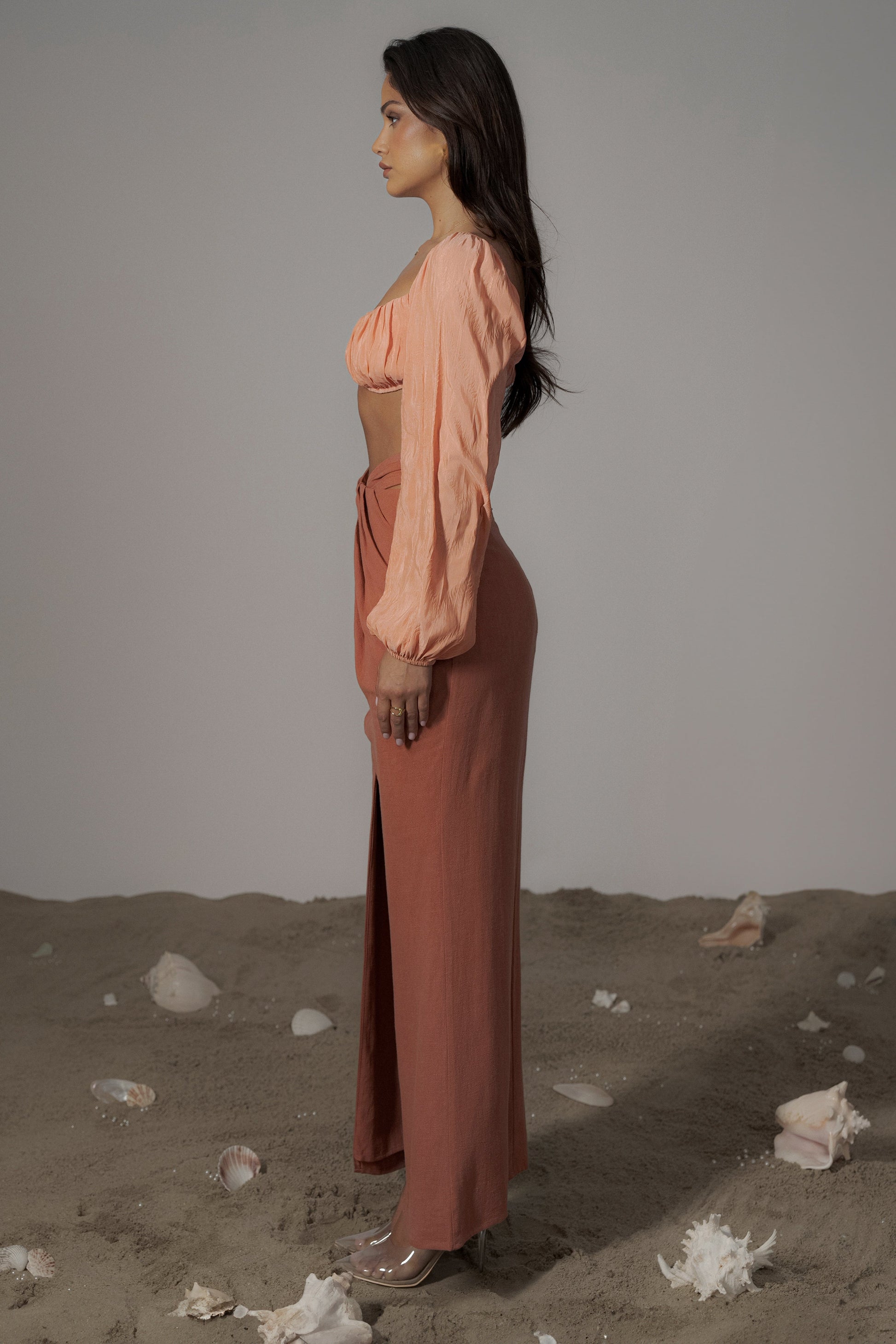 Coral Carey Long Sleeve Top JLUXLABEL