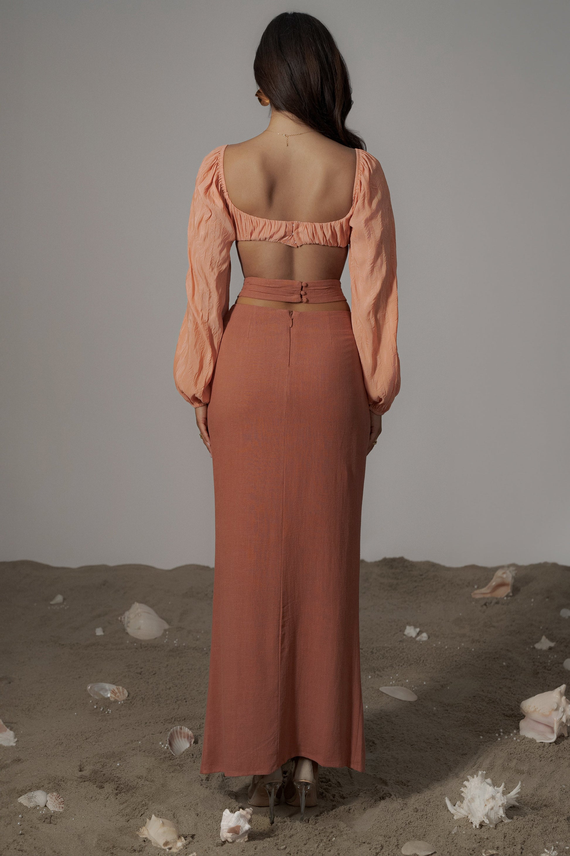 Coral Carey Long Sleeve Top JLUXLABEL