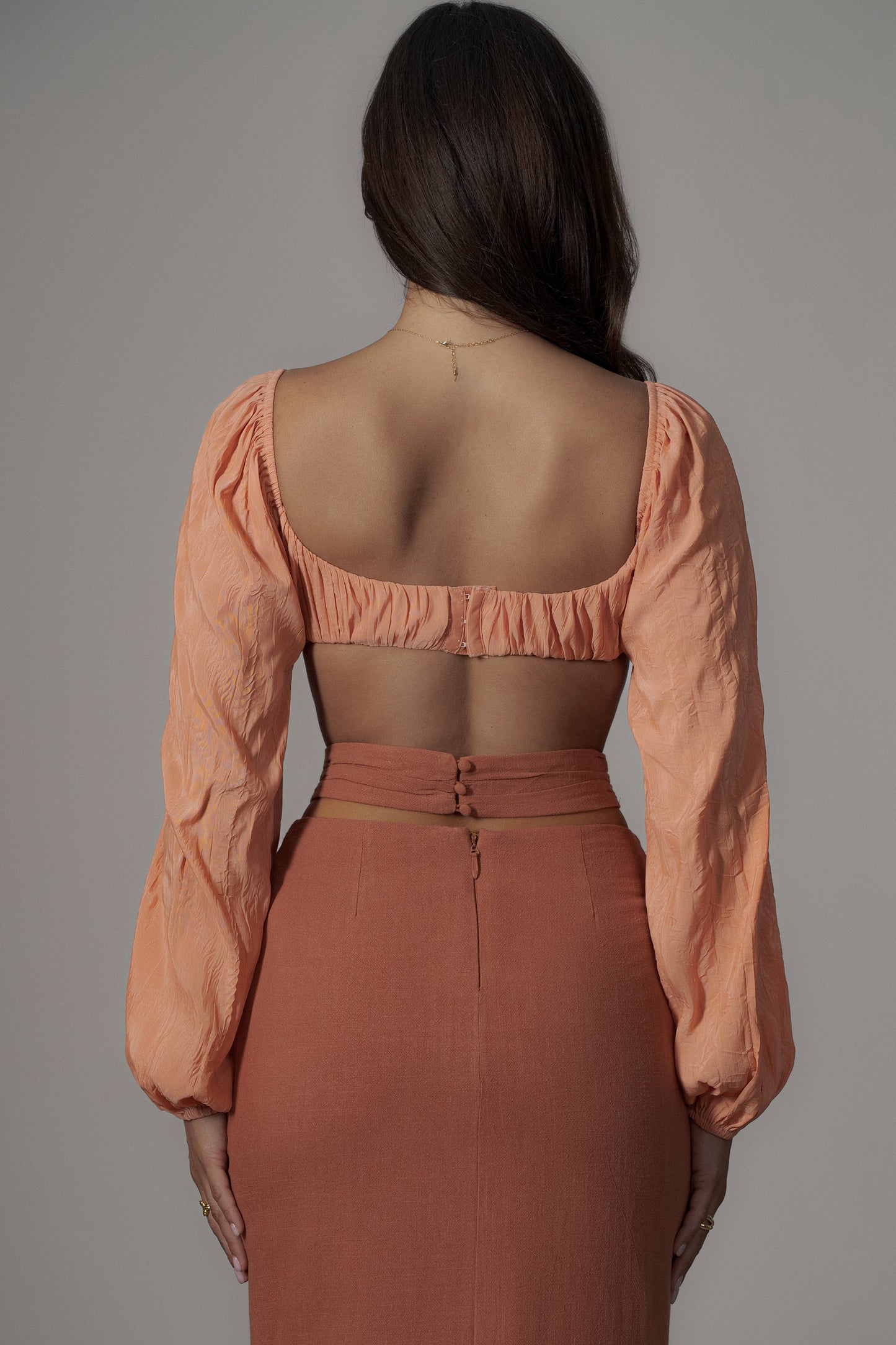 Terra Cotta Dreamland Linen Skirt JLUXLABEL