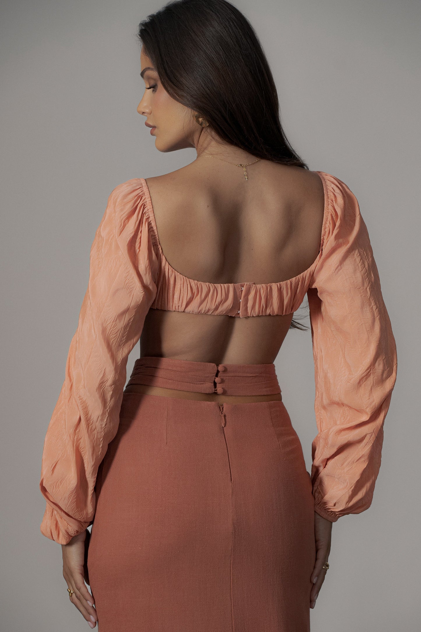 Terra Cotta Dreamland Linen Skirt JLUXLABEL