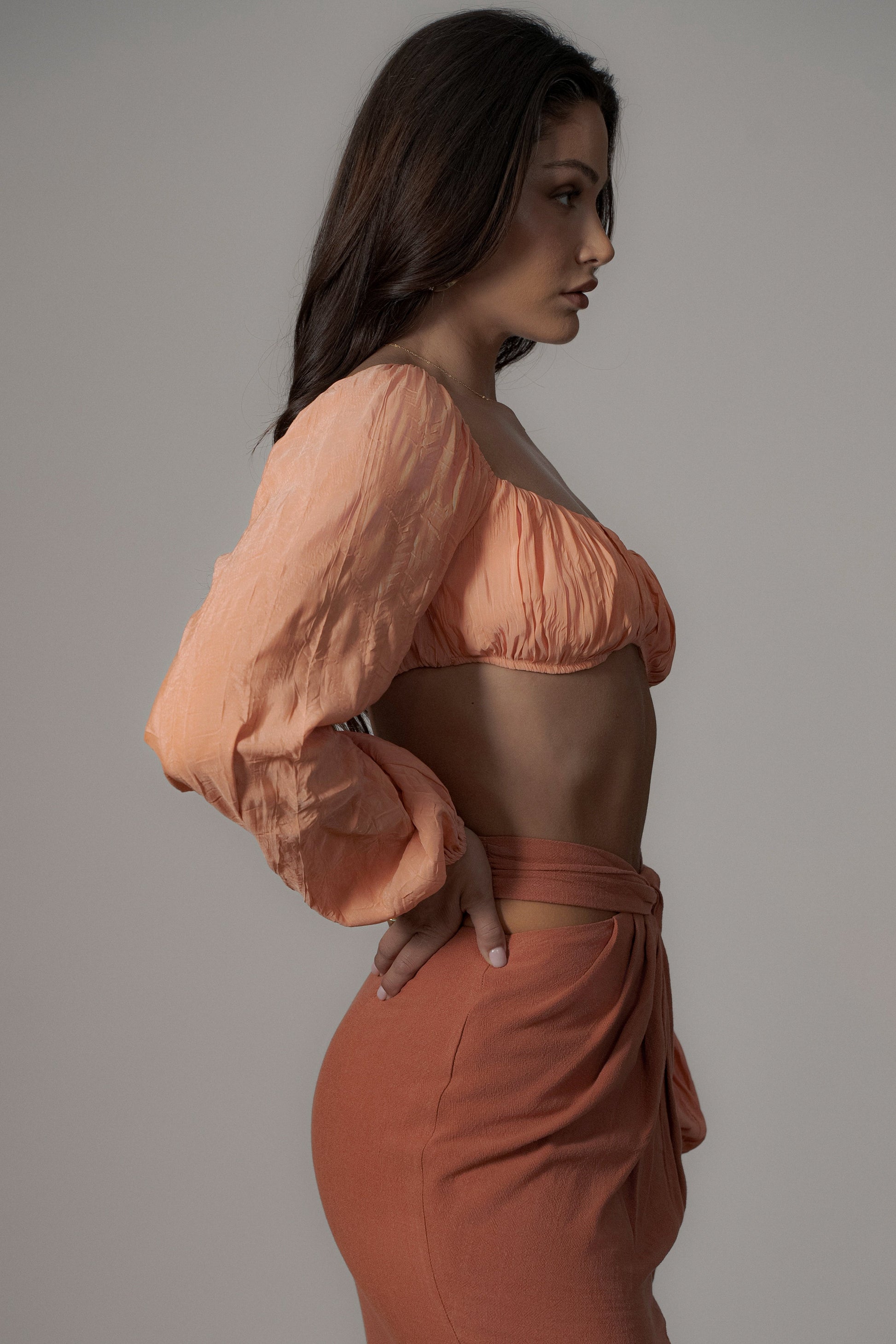 Coral Carey Long Sleeve Top JLUXLABEL