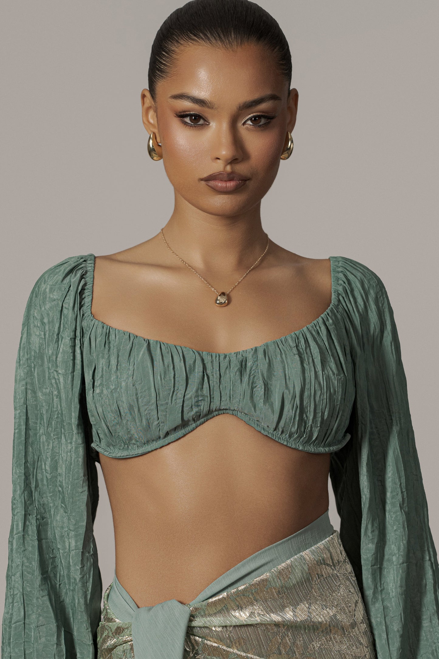 Teal Carey Long Sleeve Top JLUXLABEL