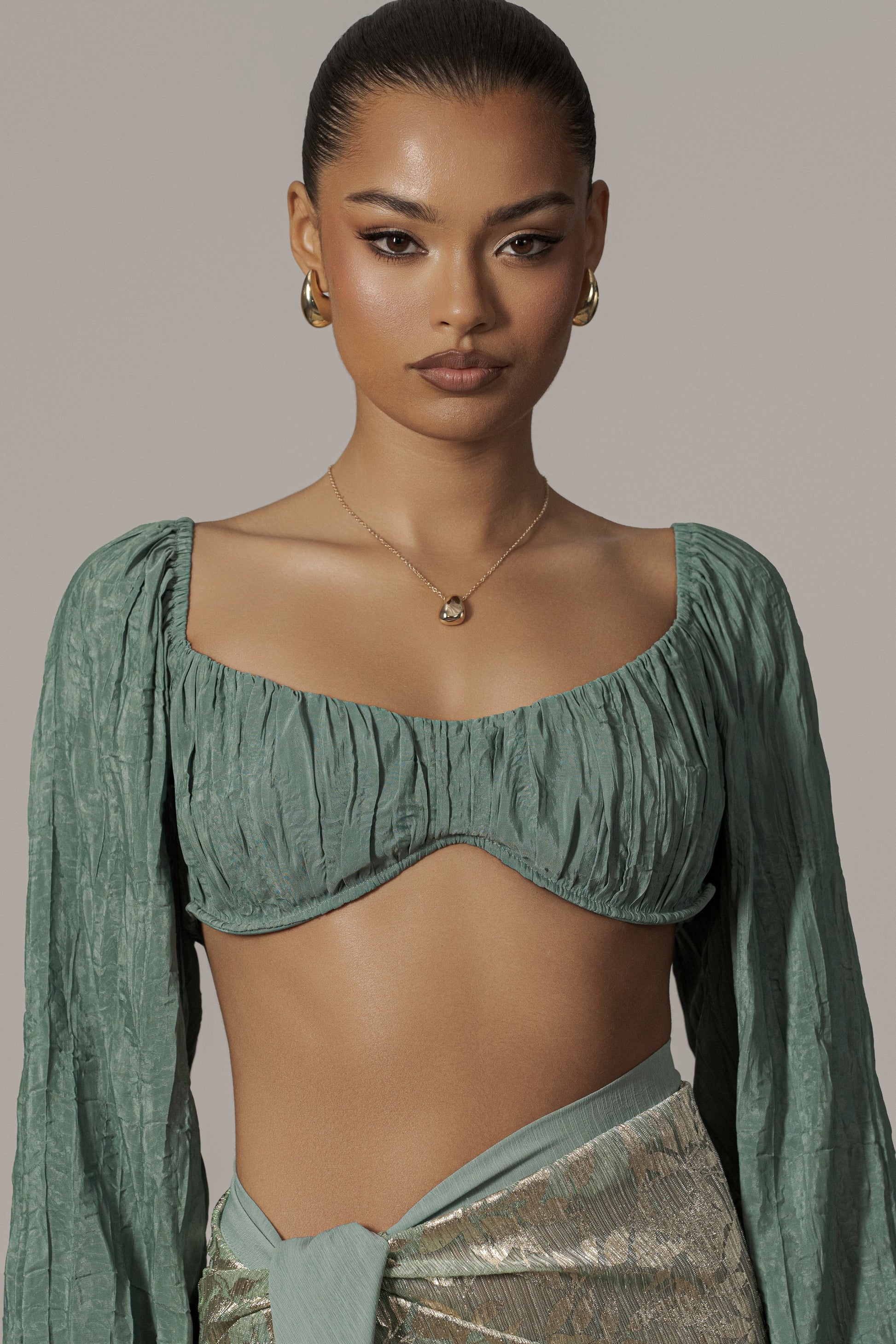Teal Carey Long Sleeve Top JLUXLABEL