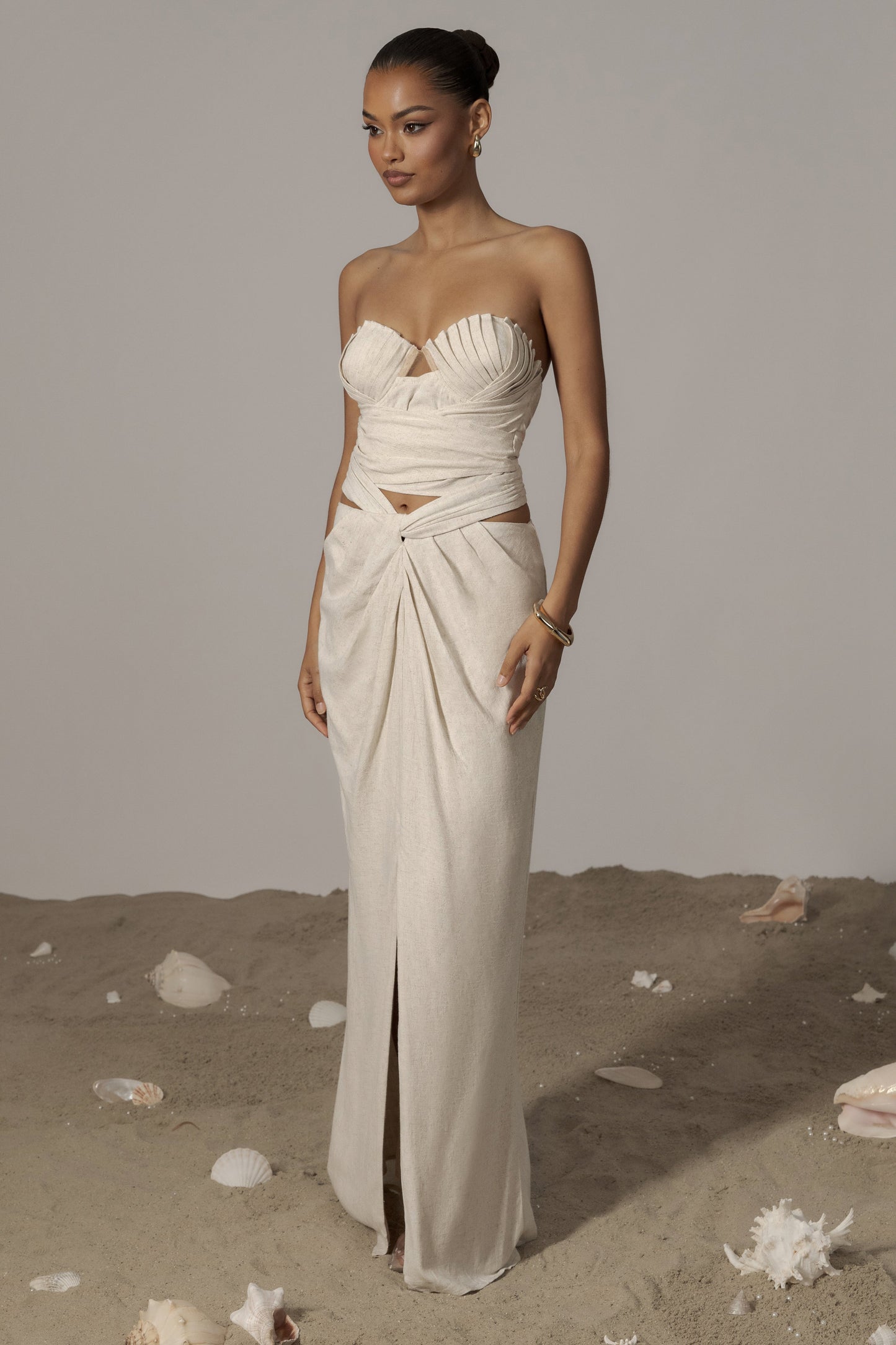 Natural Arielle Bustier Top JLUXLABEL