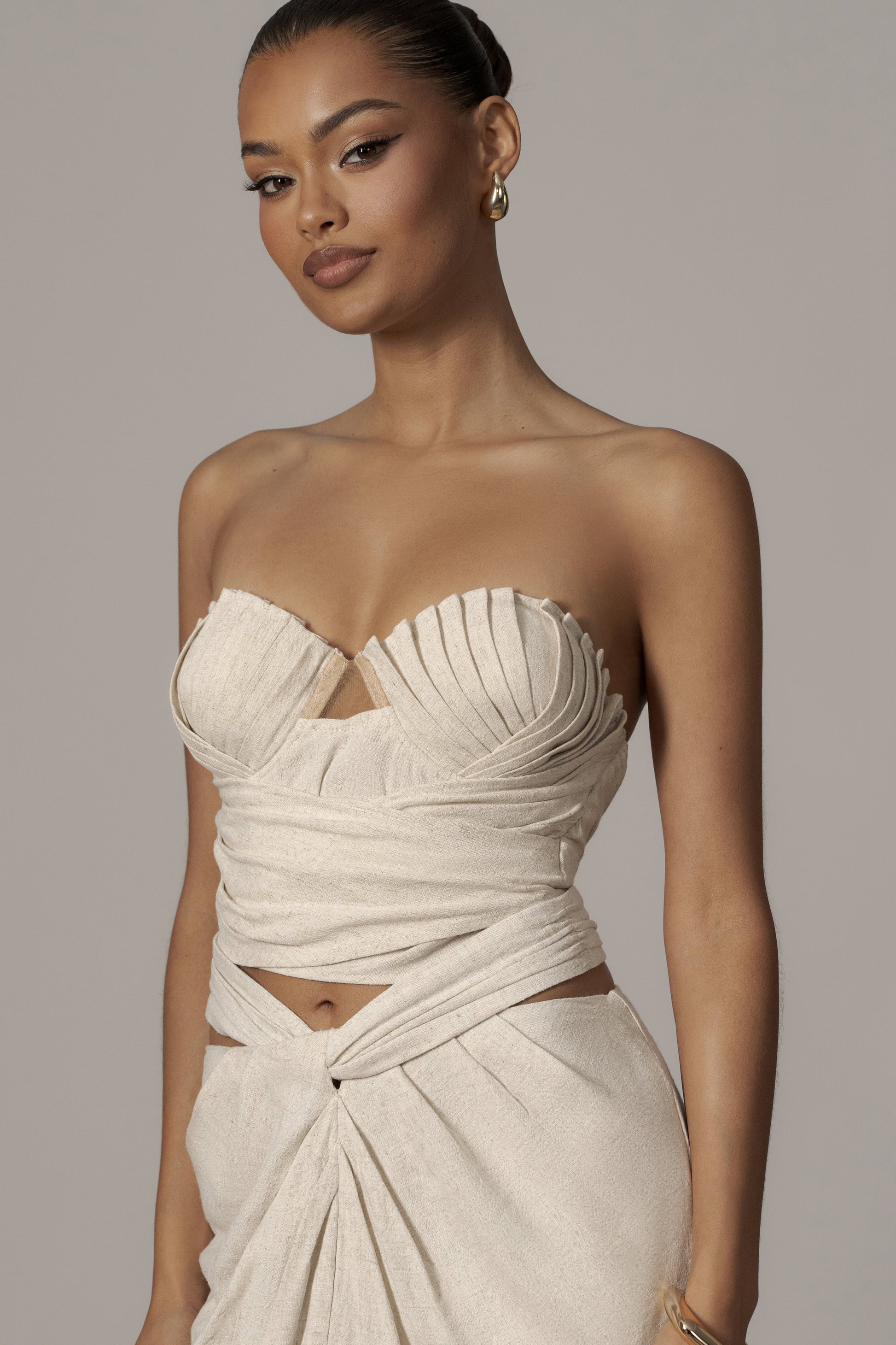 Natural Arielle Bustier Top JLUXLABEL