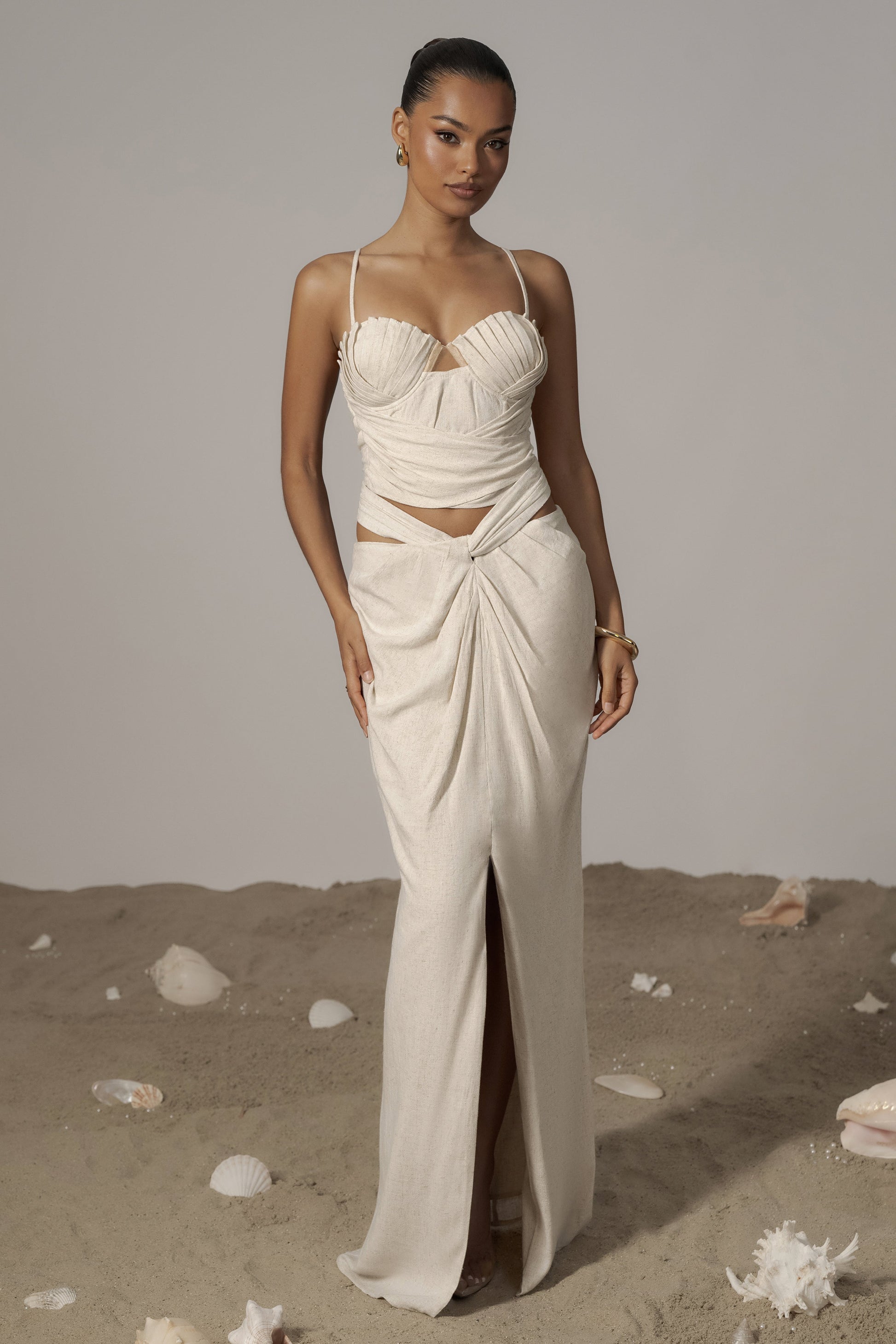 Natural Arielle Bustier Top JLUXLABEL