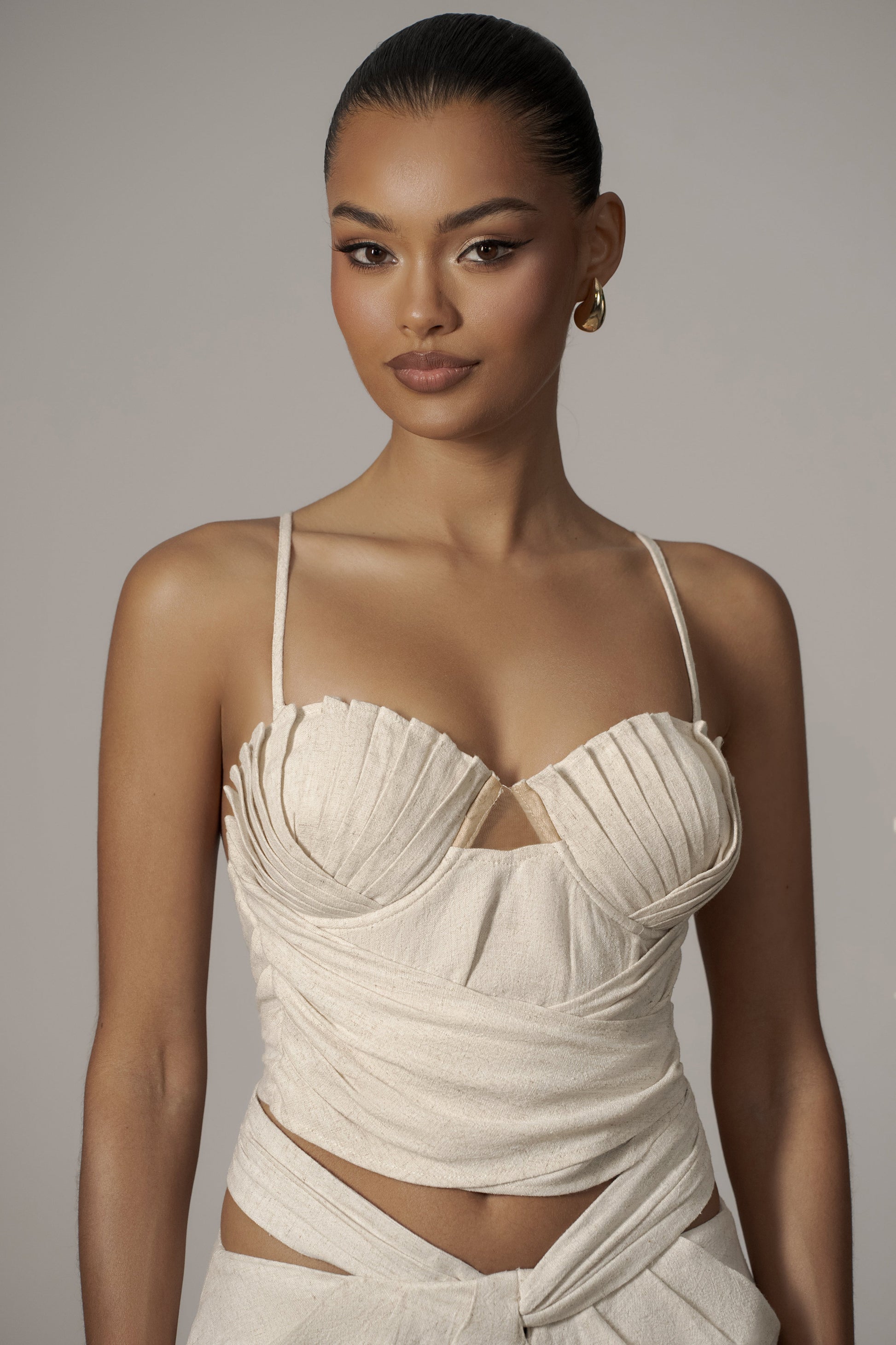 Natural Arielle Bustier Top JLUXLABEL