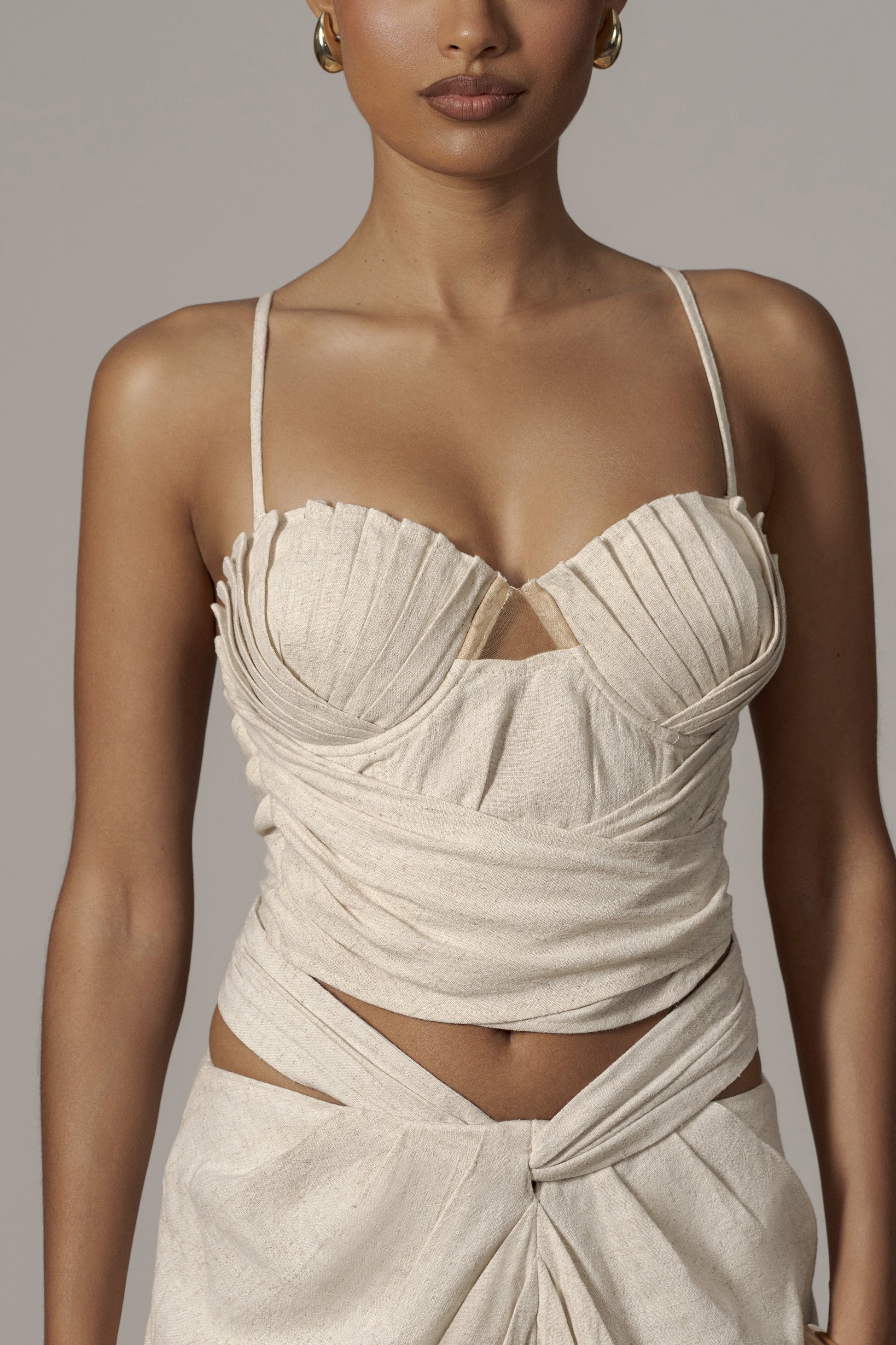 Natural Arielle Bustier Top JLUXLABEL