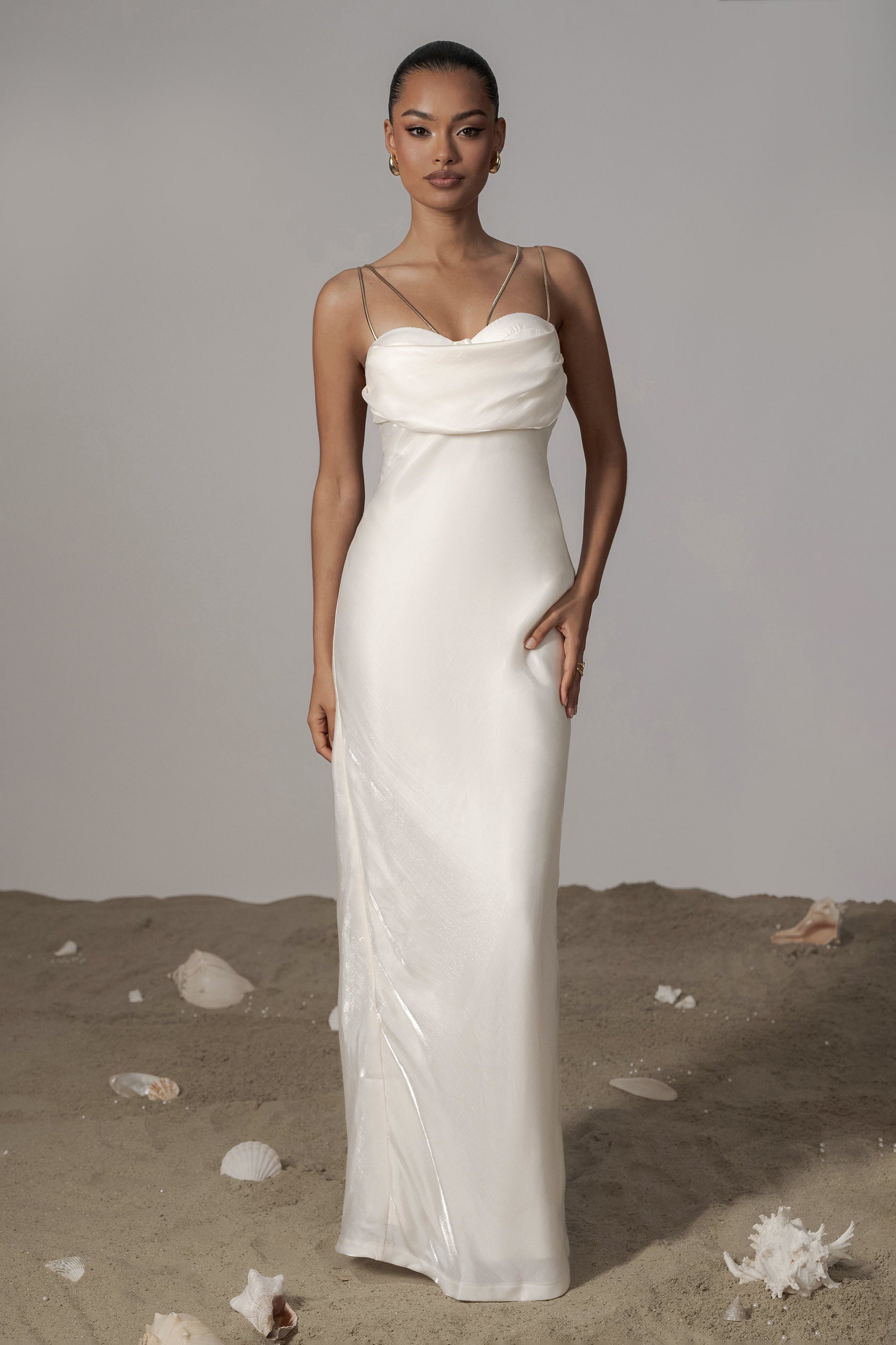 White Iridescent Visions Of You Dress JLUXLABEL