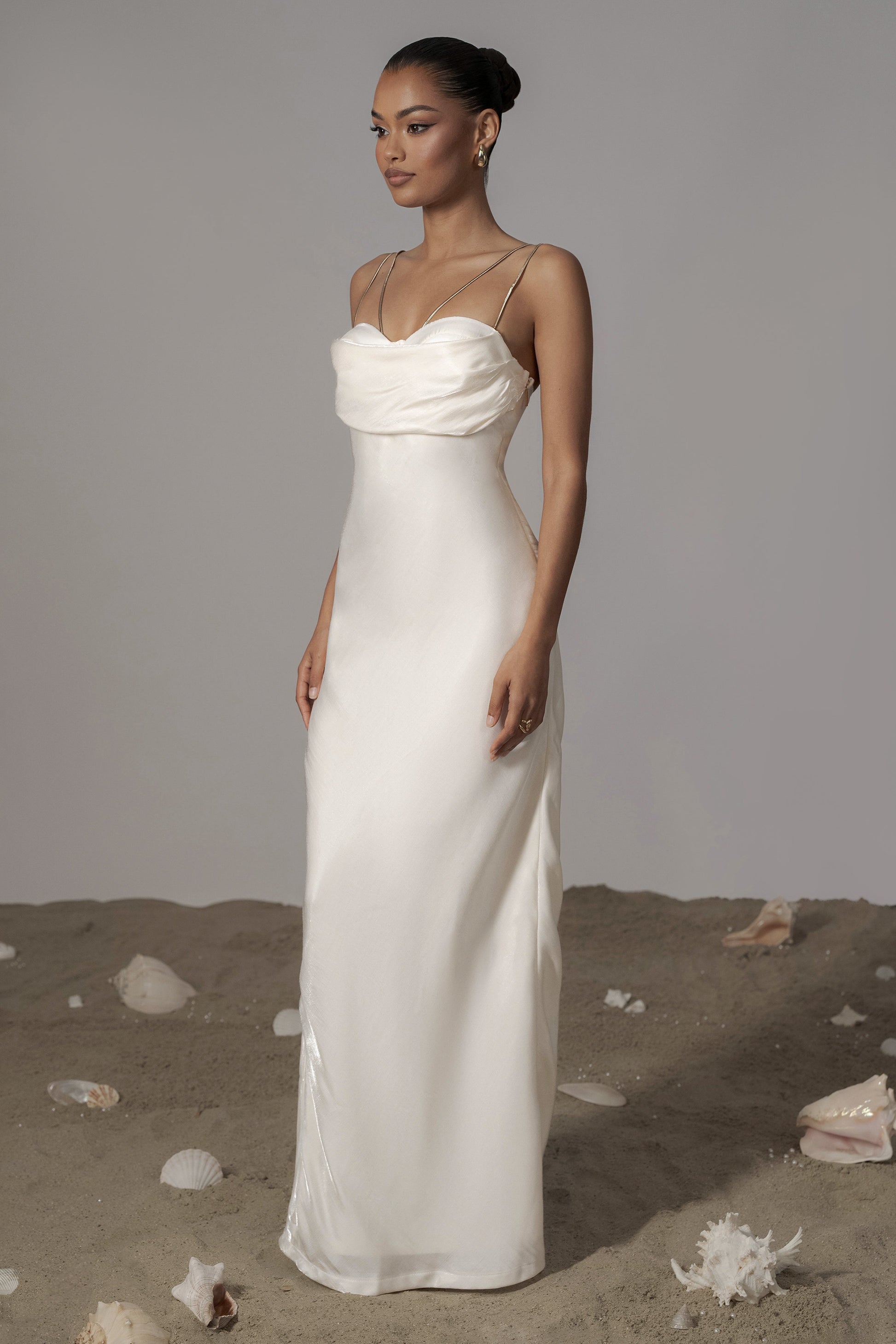 White Iridescent Visions Of You Dress JLUXLABEL