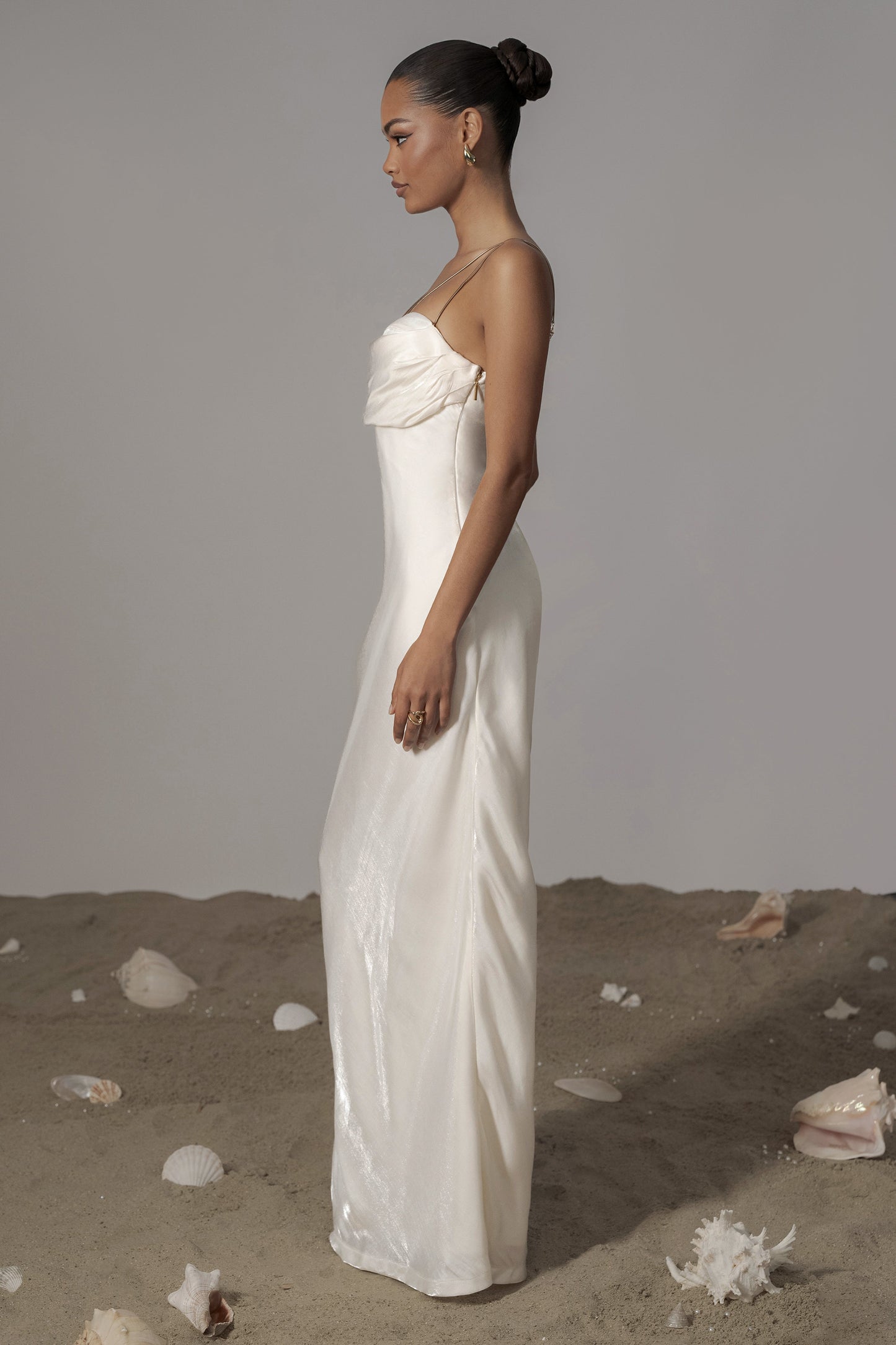 White Iridescent Visions Of You Dress JLUXLABEL