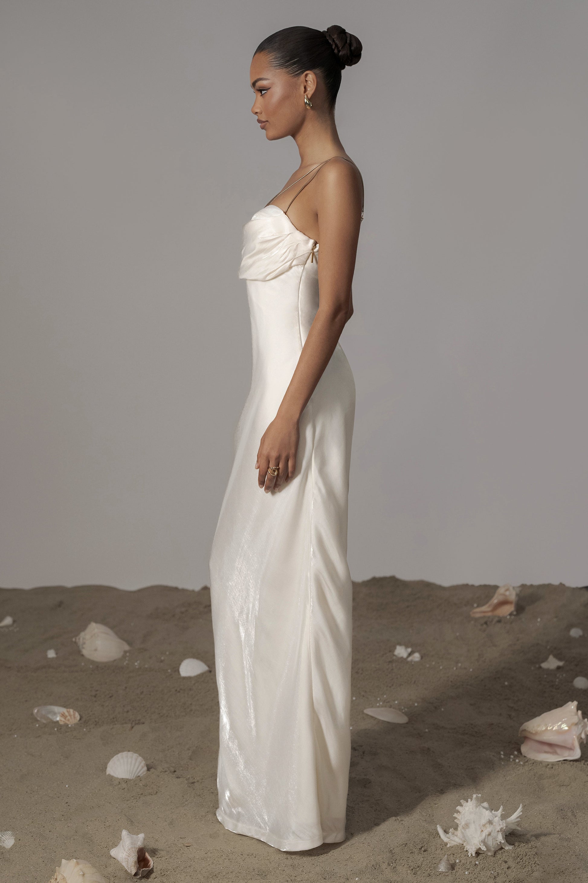 White Iridescent Visions Of You Dress JLUXLABEL