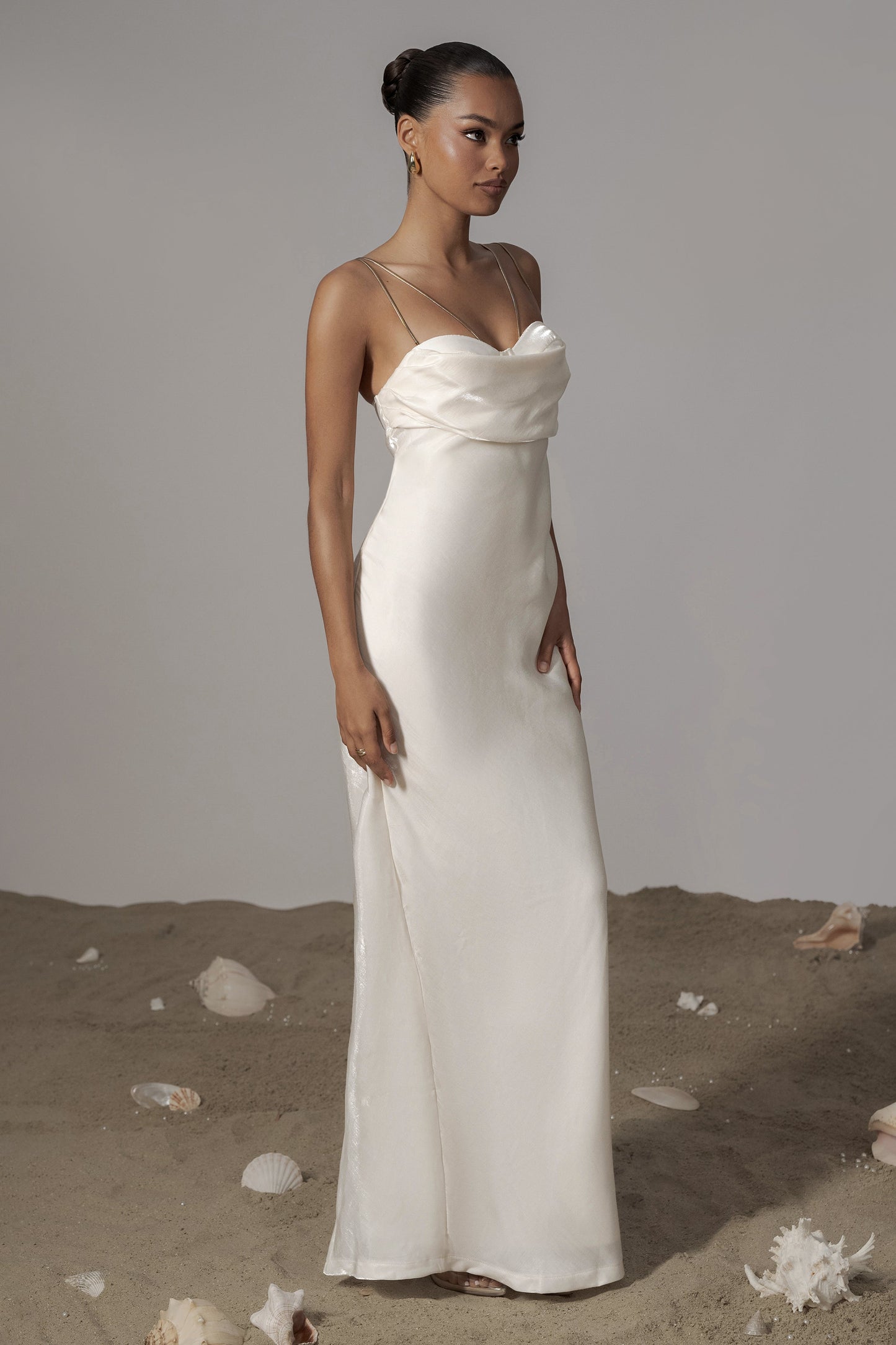 White Iridescent Visions Of You Dress JLUXLABEL