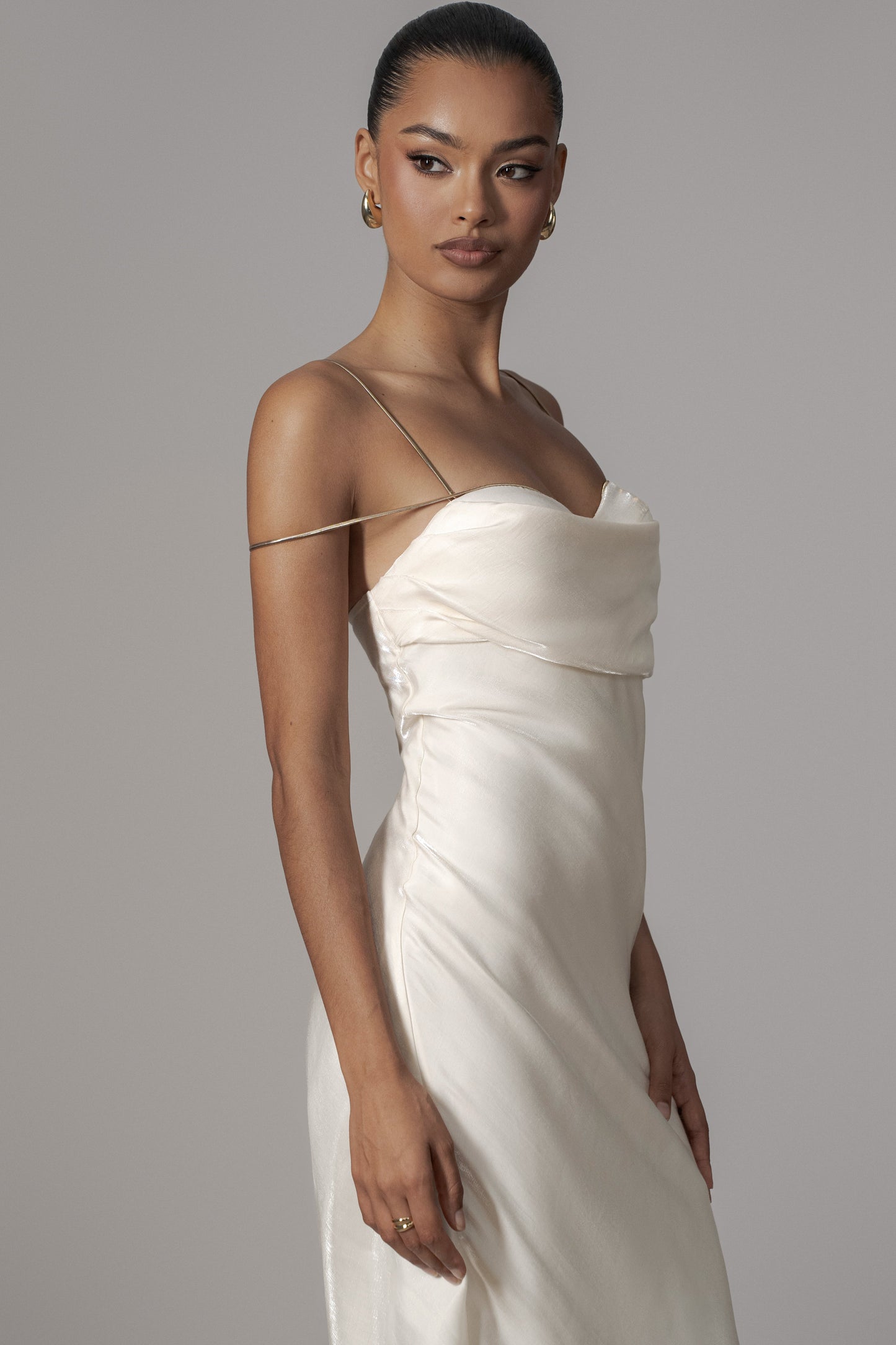 White Iridescent Visions Of You Dress JLUXLABEL