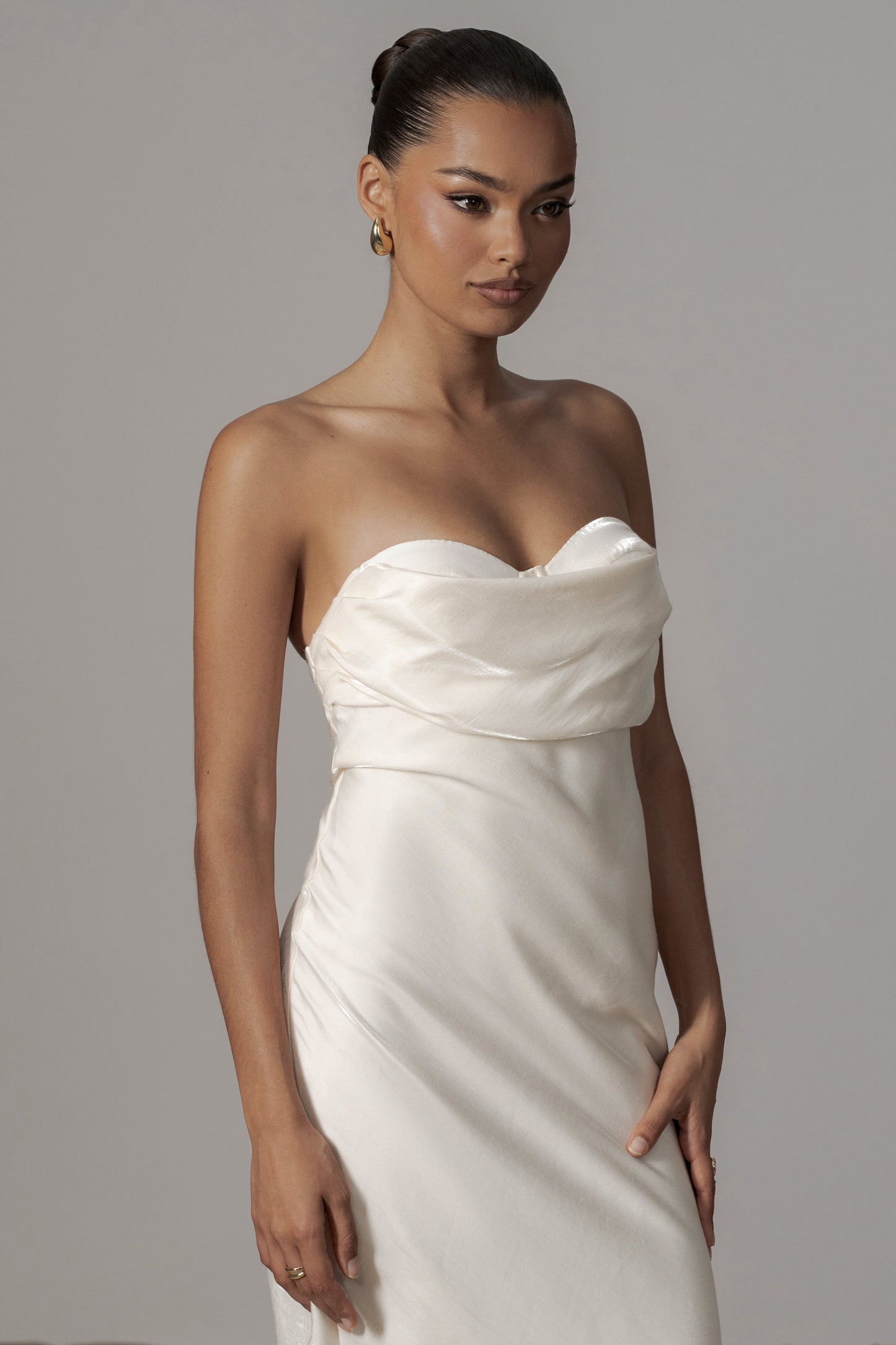 White Iridescent Visions Of You Dress JLUXLABEL