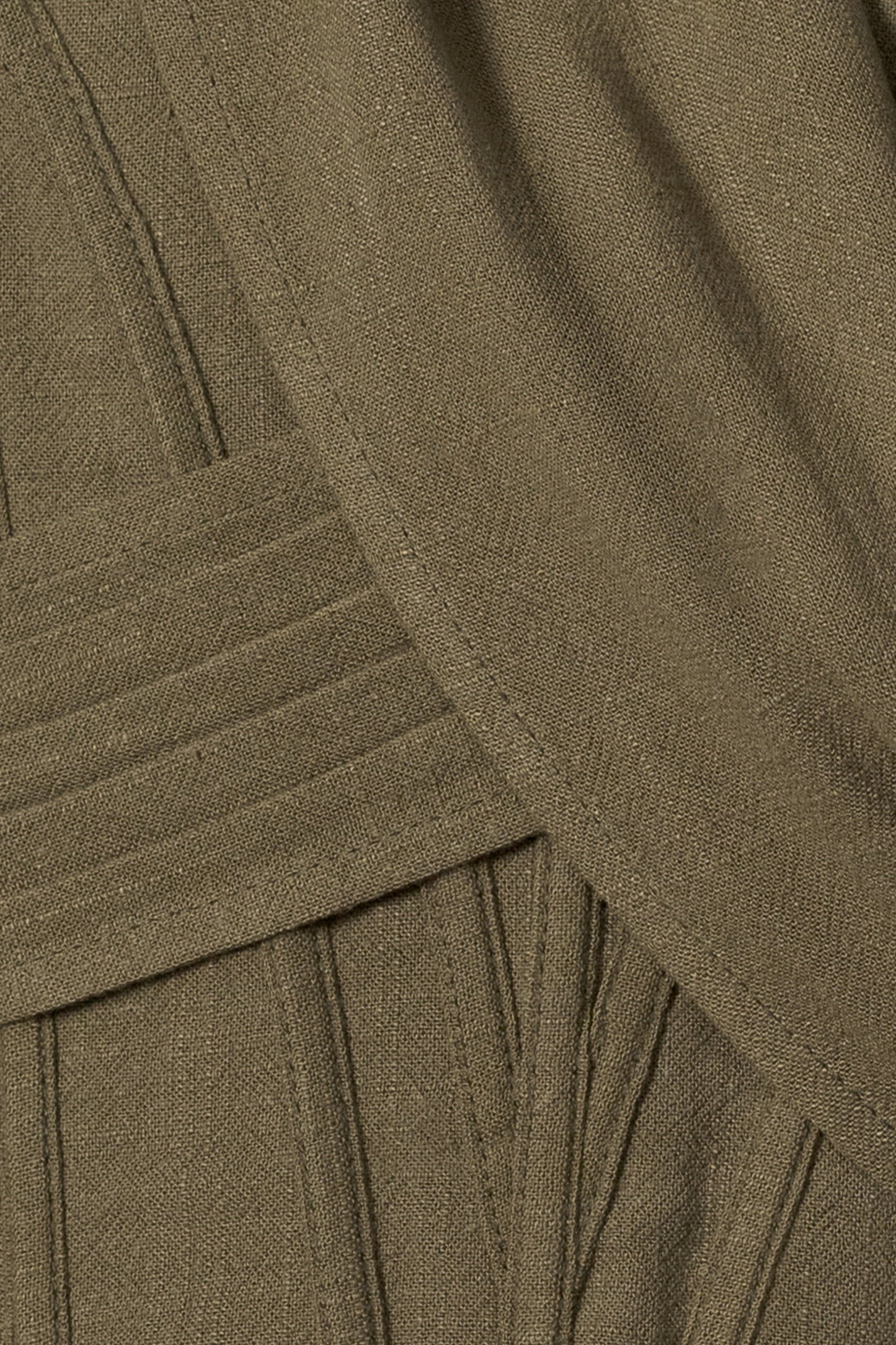 Olive Coastal Bliss Linen Bustier JLUXLABEL