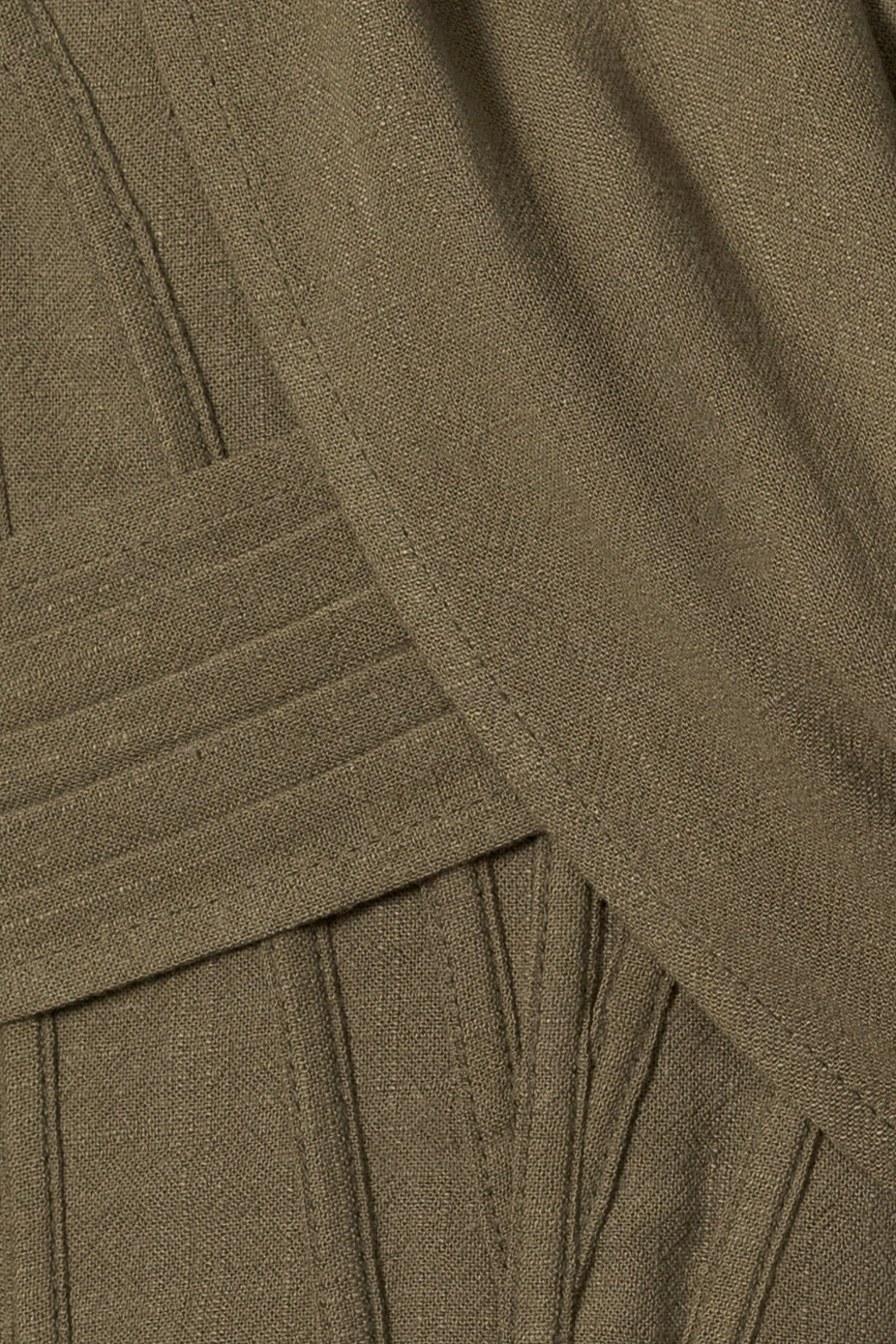 Olive Coastal Bliss Linen Bustier JLUXLABEL