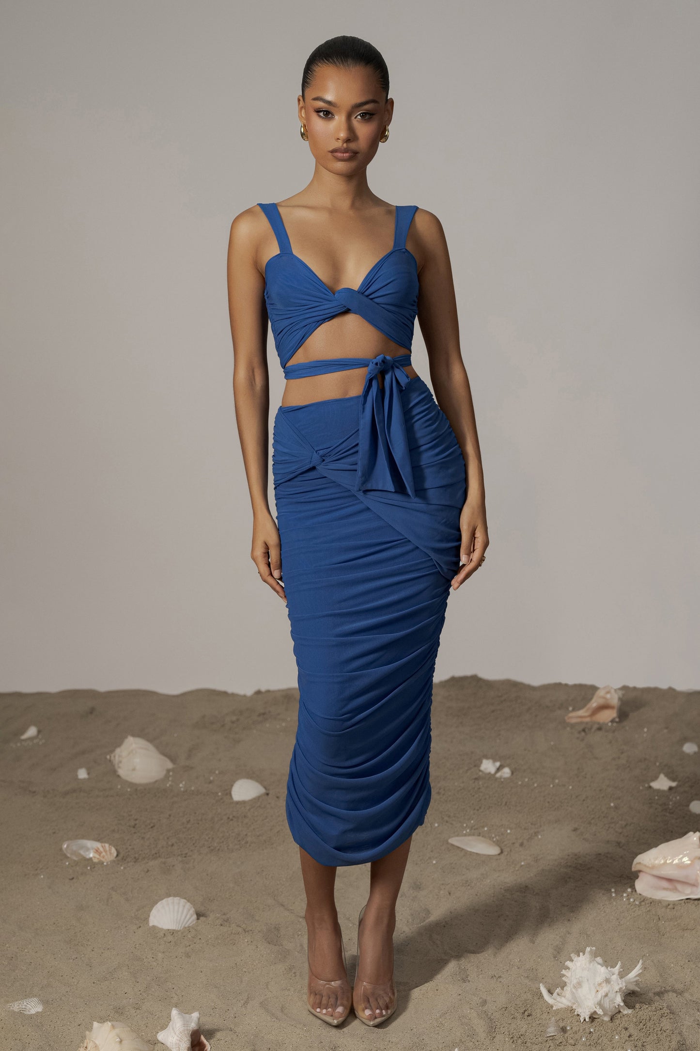 Royal Blue Extend Your Stay Skirt Set JLUXLABEL