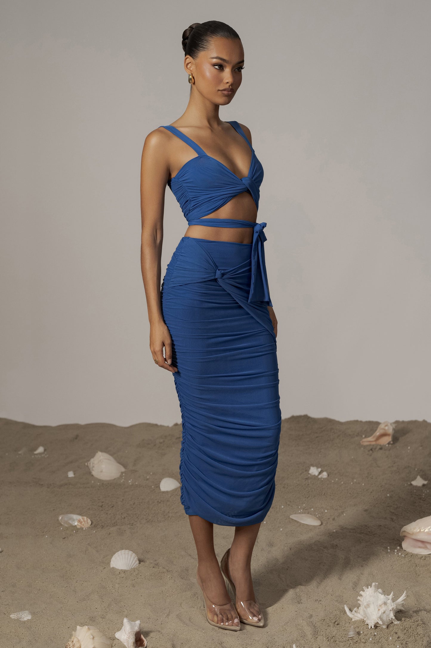 Royal Blue Extend Your Stay Skirt Set JLUXLABEL