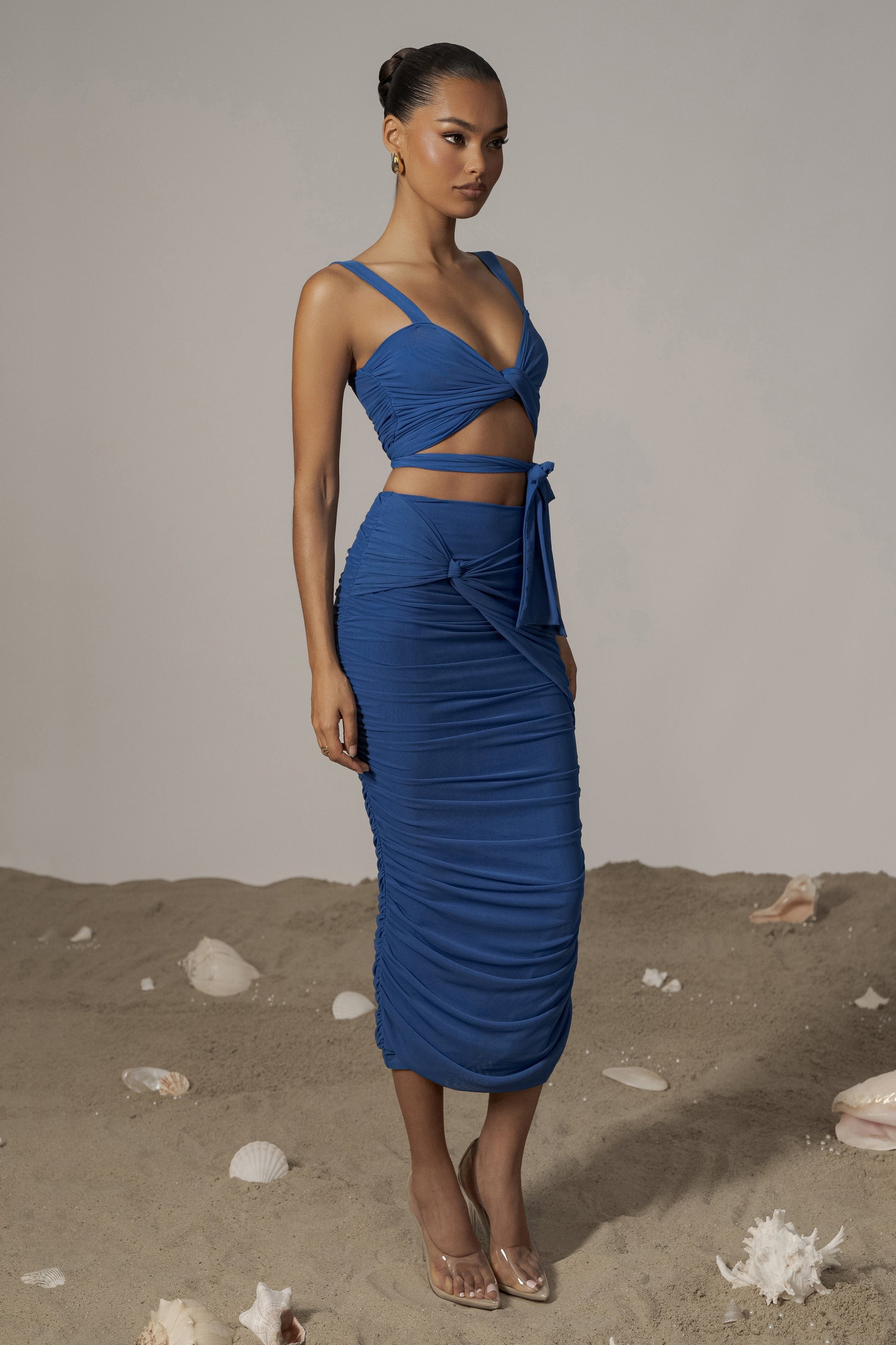 Royal Blue Extend Your Stay Skirt Set JLUXLABEL