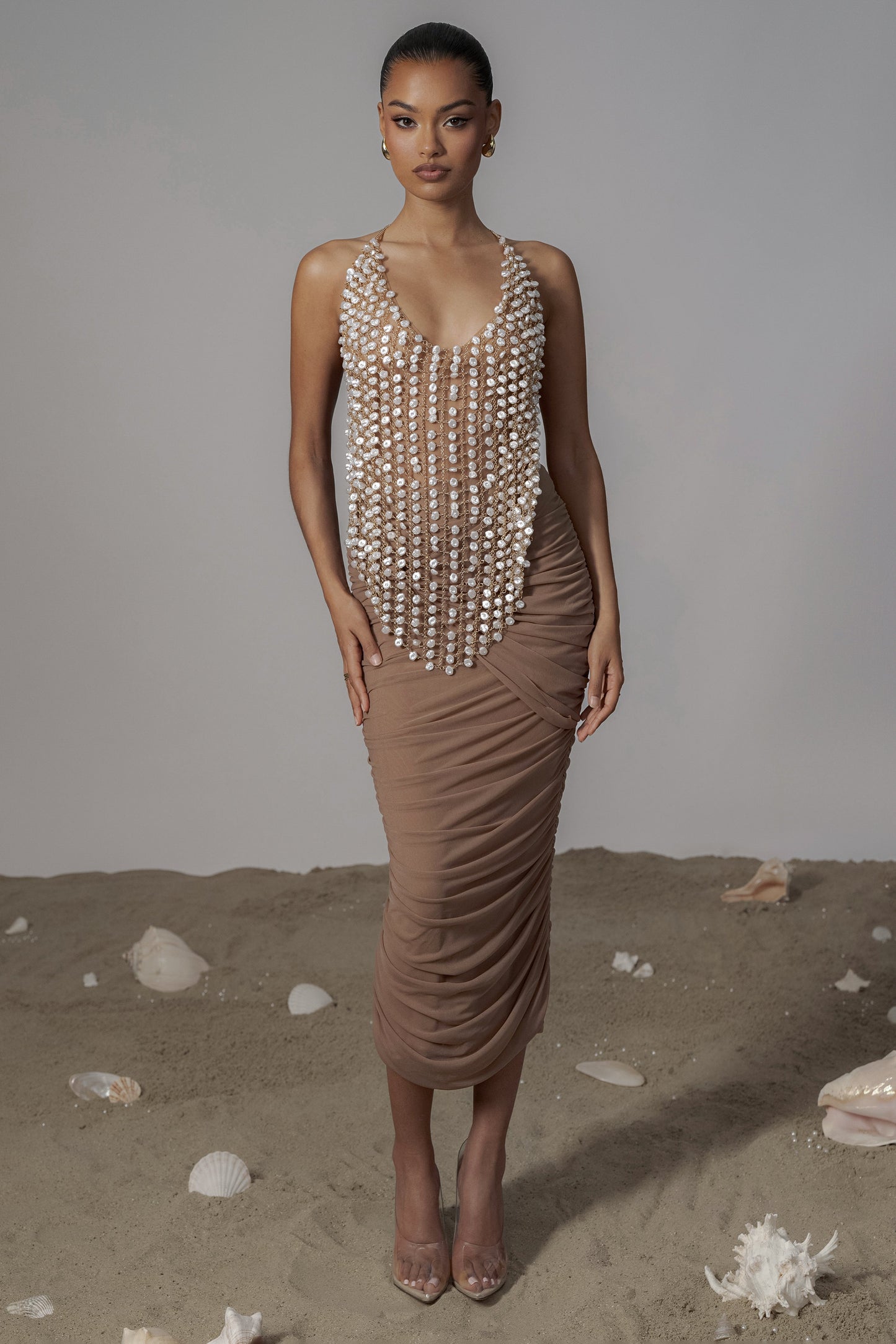 Gold Into The Sea Pearl Top JLUXLABEL