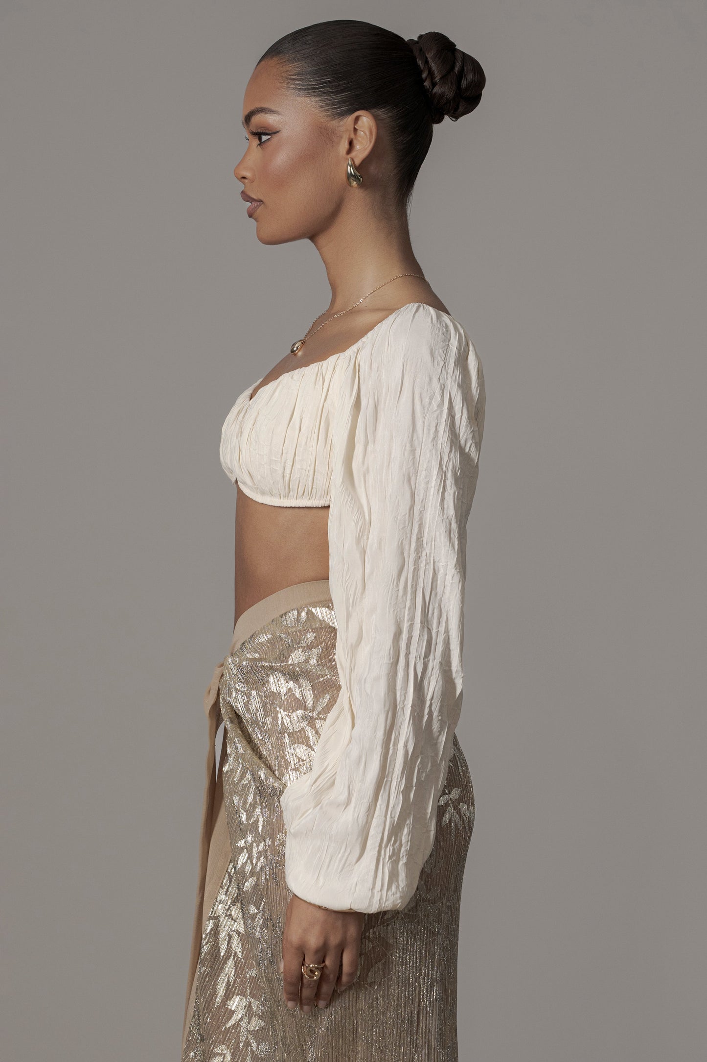 Ivory Carey Long Sleeve Top JLUXLABEL