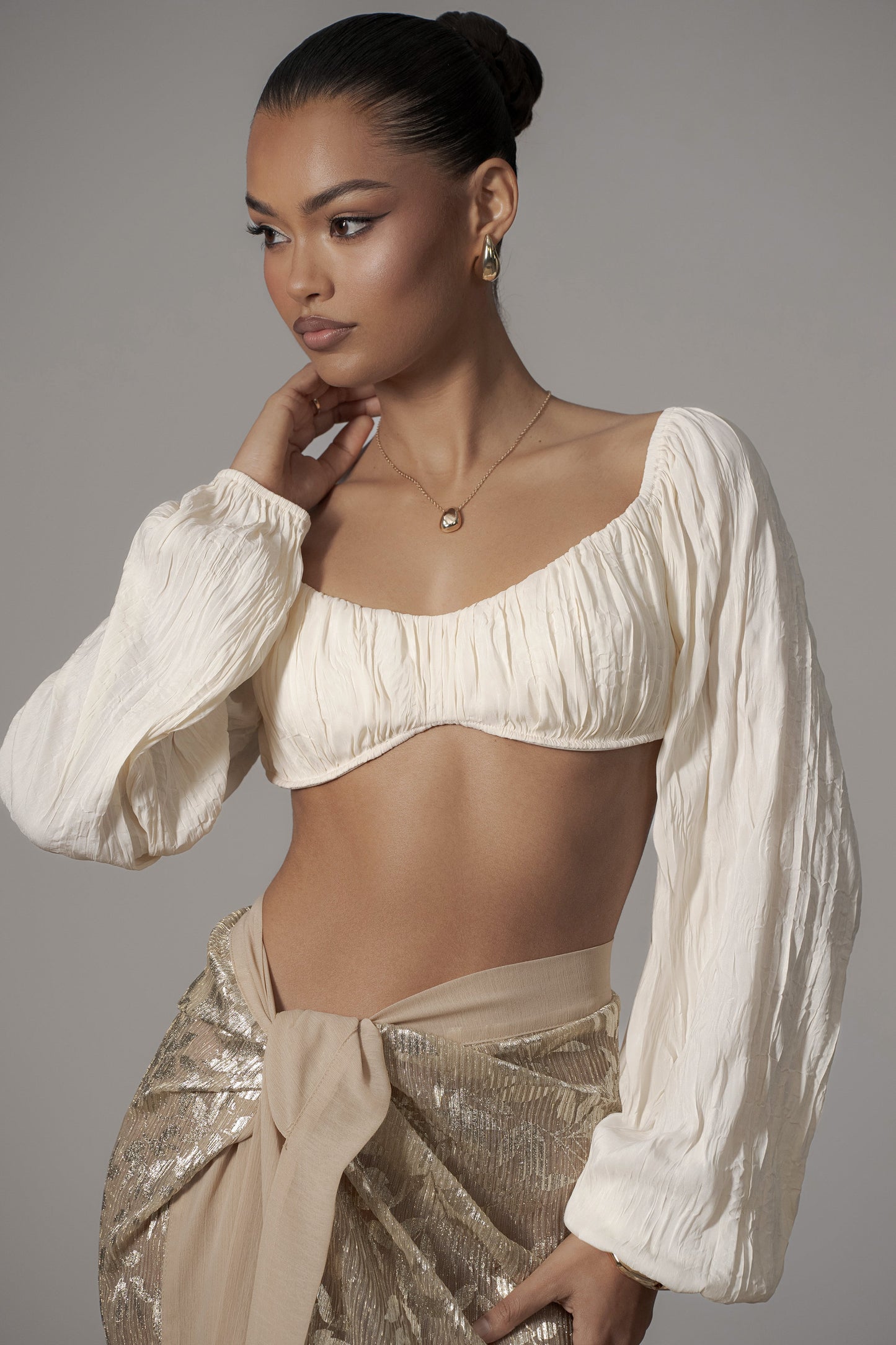 Ivory Carey Long Sleeve Top JLUXLABEL
