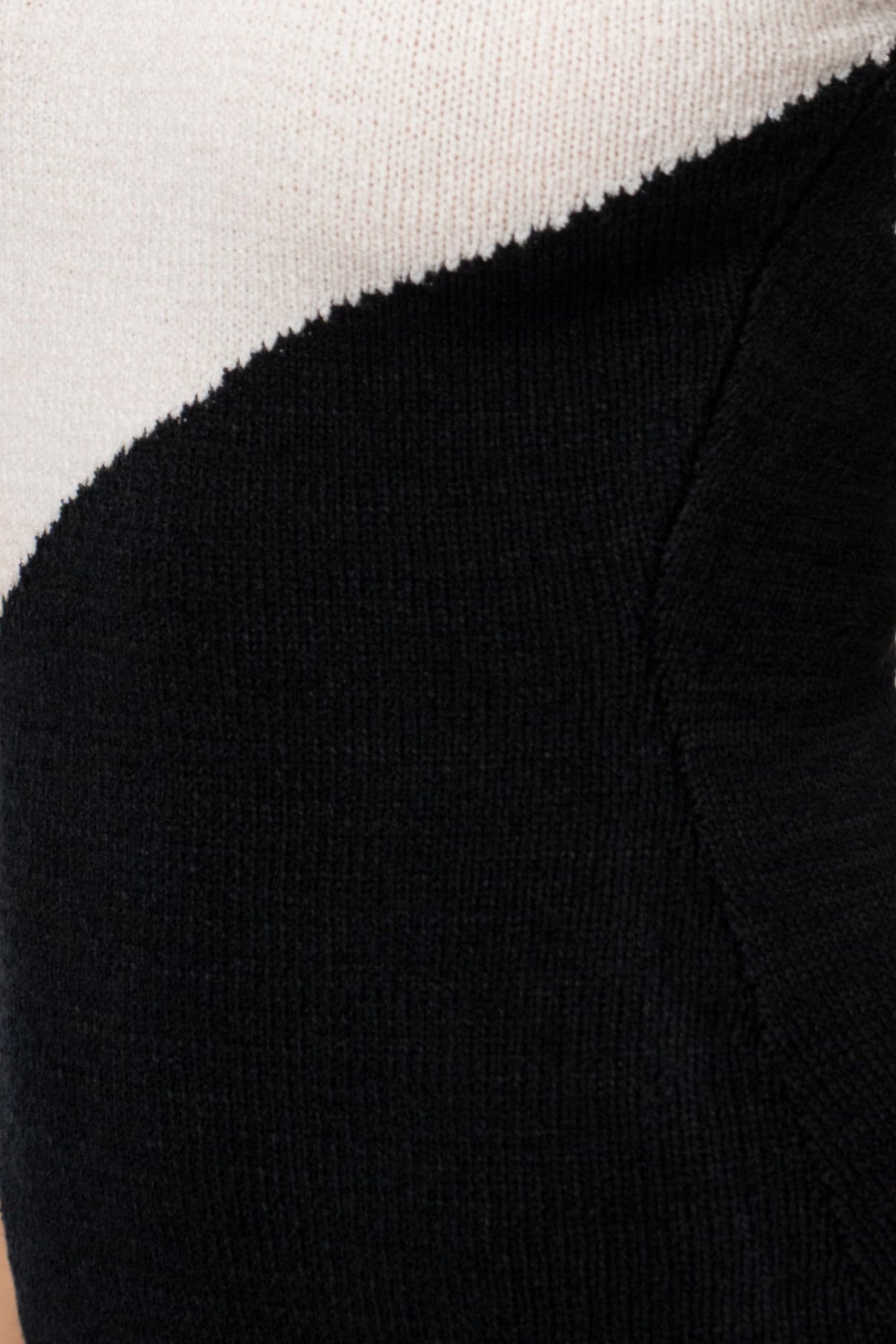 Black/Ivory Opposites Attract Midi Dress JLUXLABEL