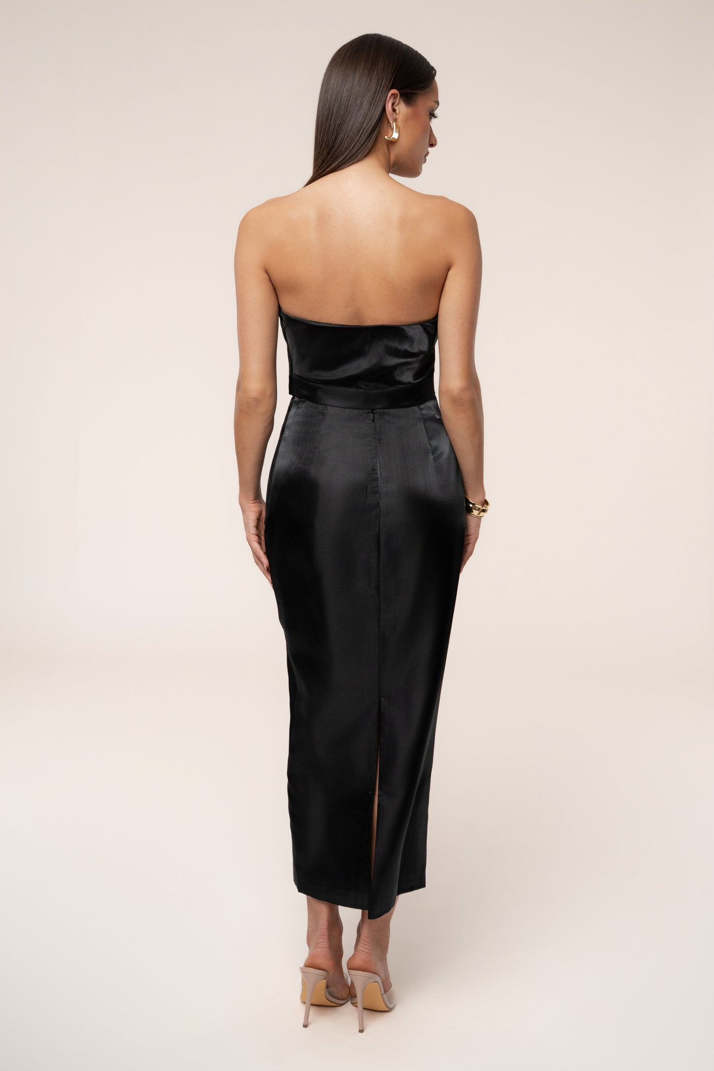 Black Gala Pleated Top JLUXLABEL