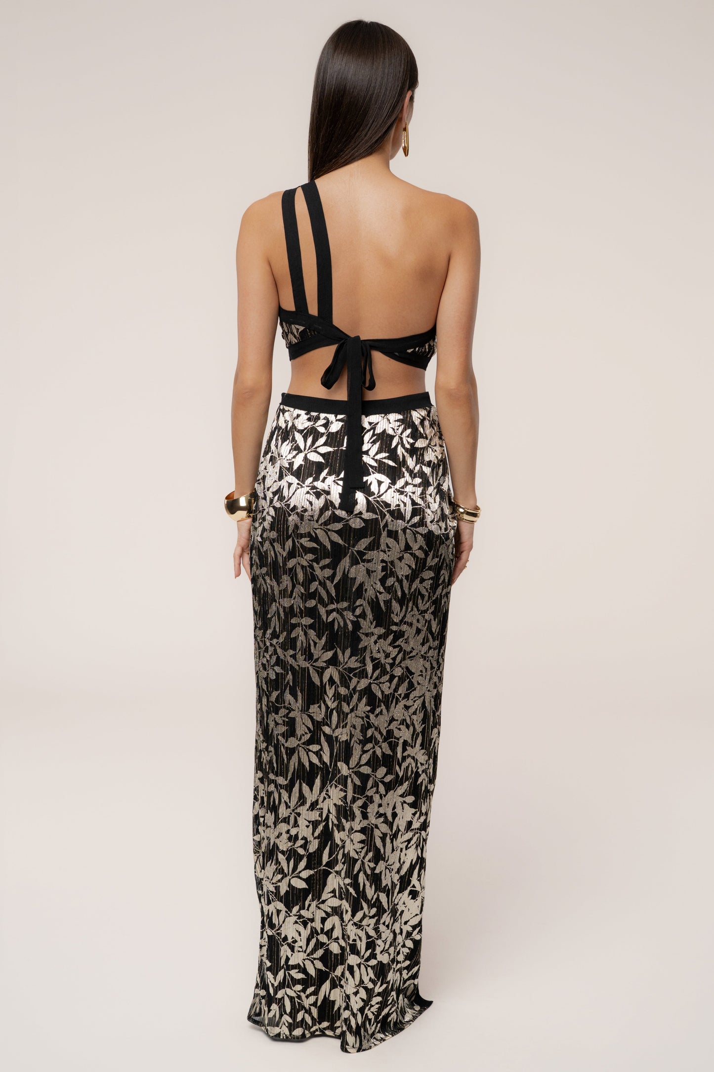 Black One Shoulder Keyhole Dress JLUXLABEL