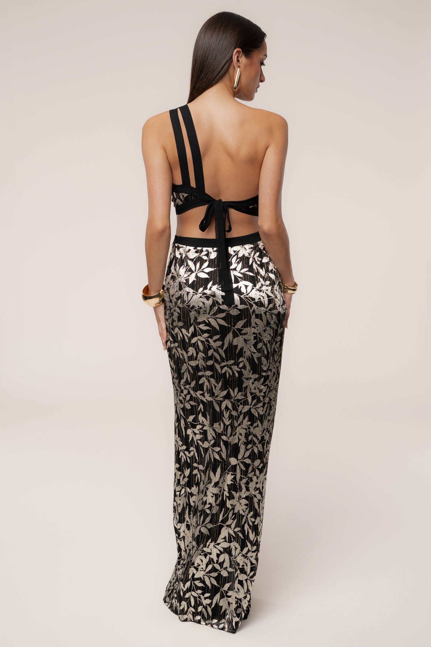 Black One Shoulder Keyhole Dress JLUXLABEL