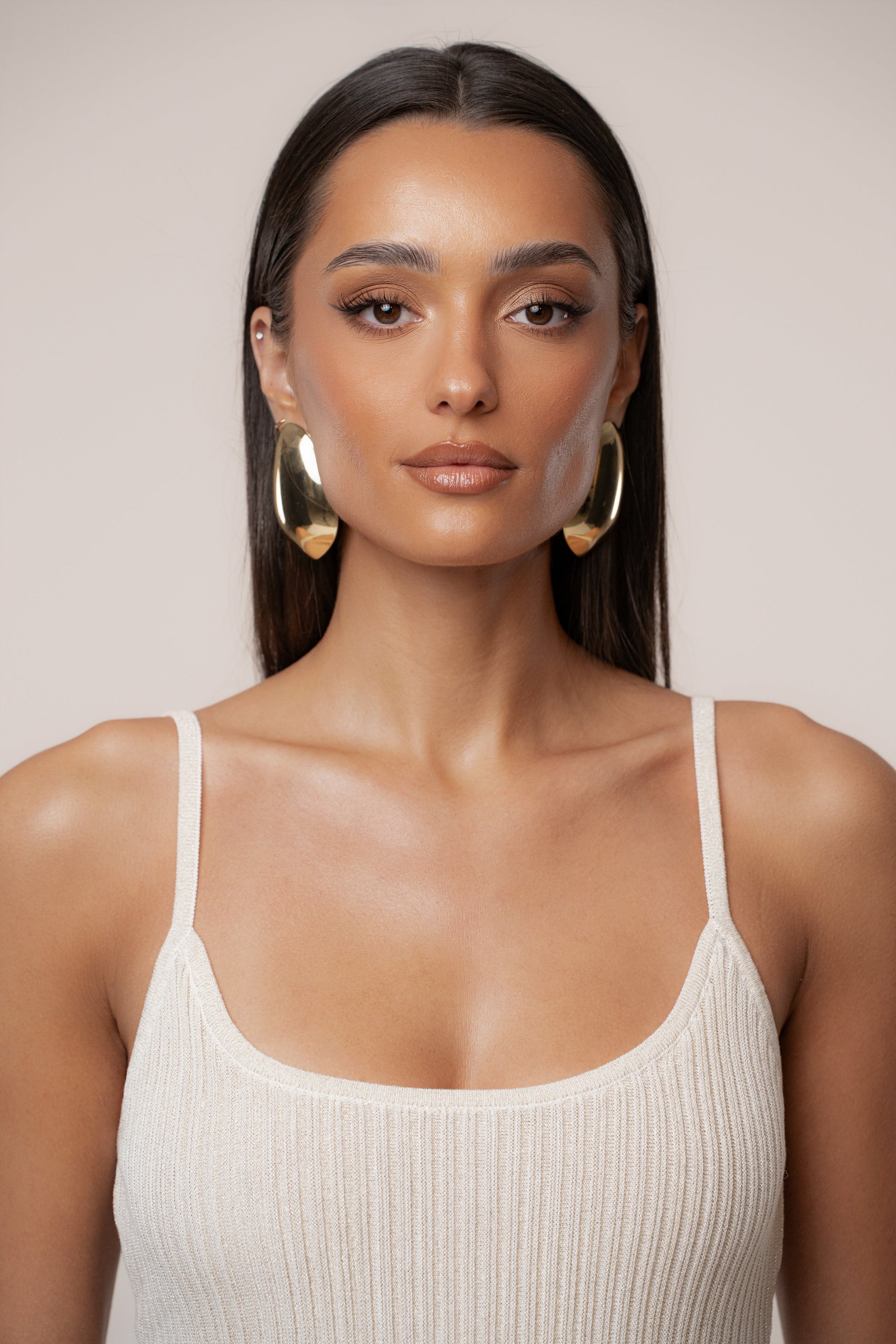Champagne Serena Ribbed Skirt Set JLUXLABEL