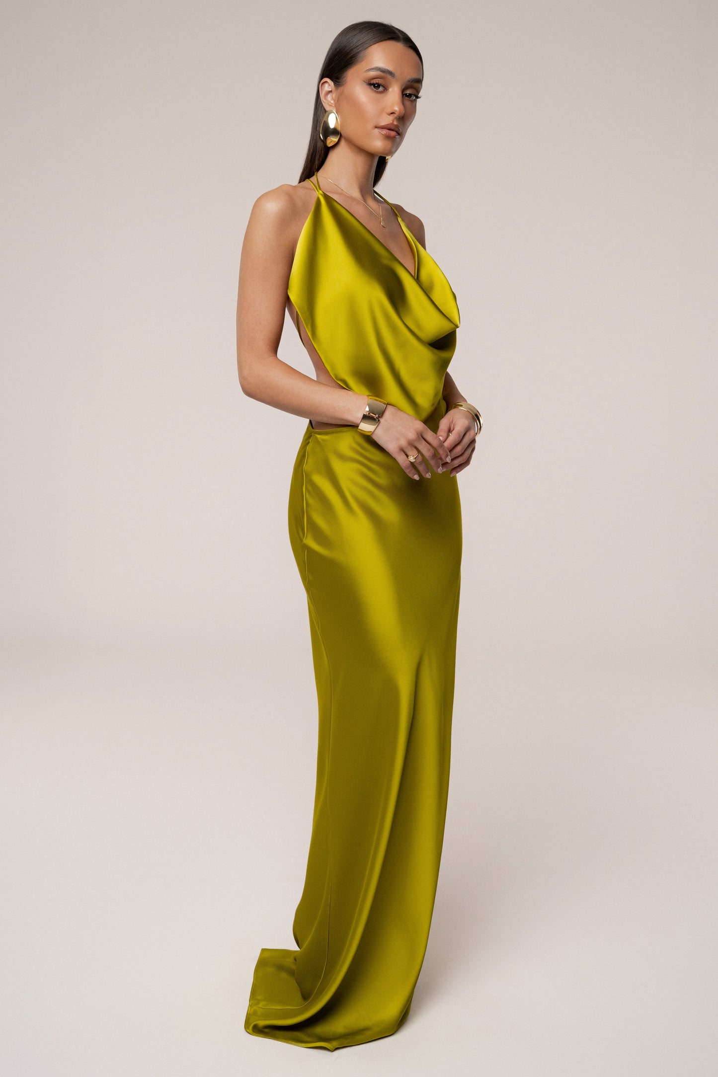 Moss Delmara Cowl Maxi Dress JLUXLABEL