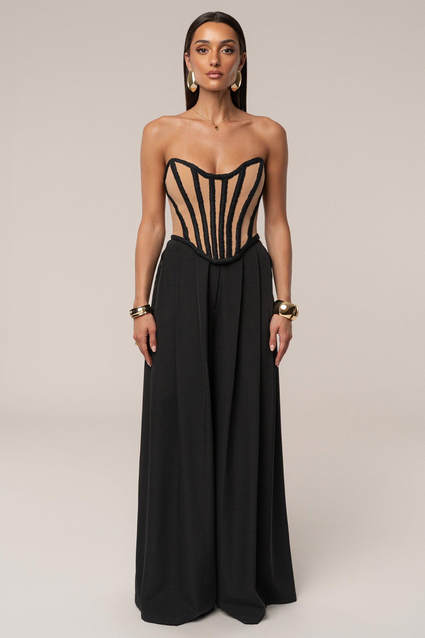 Black Cassis Braided Corset JLUXLABEL