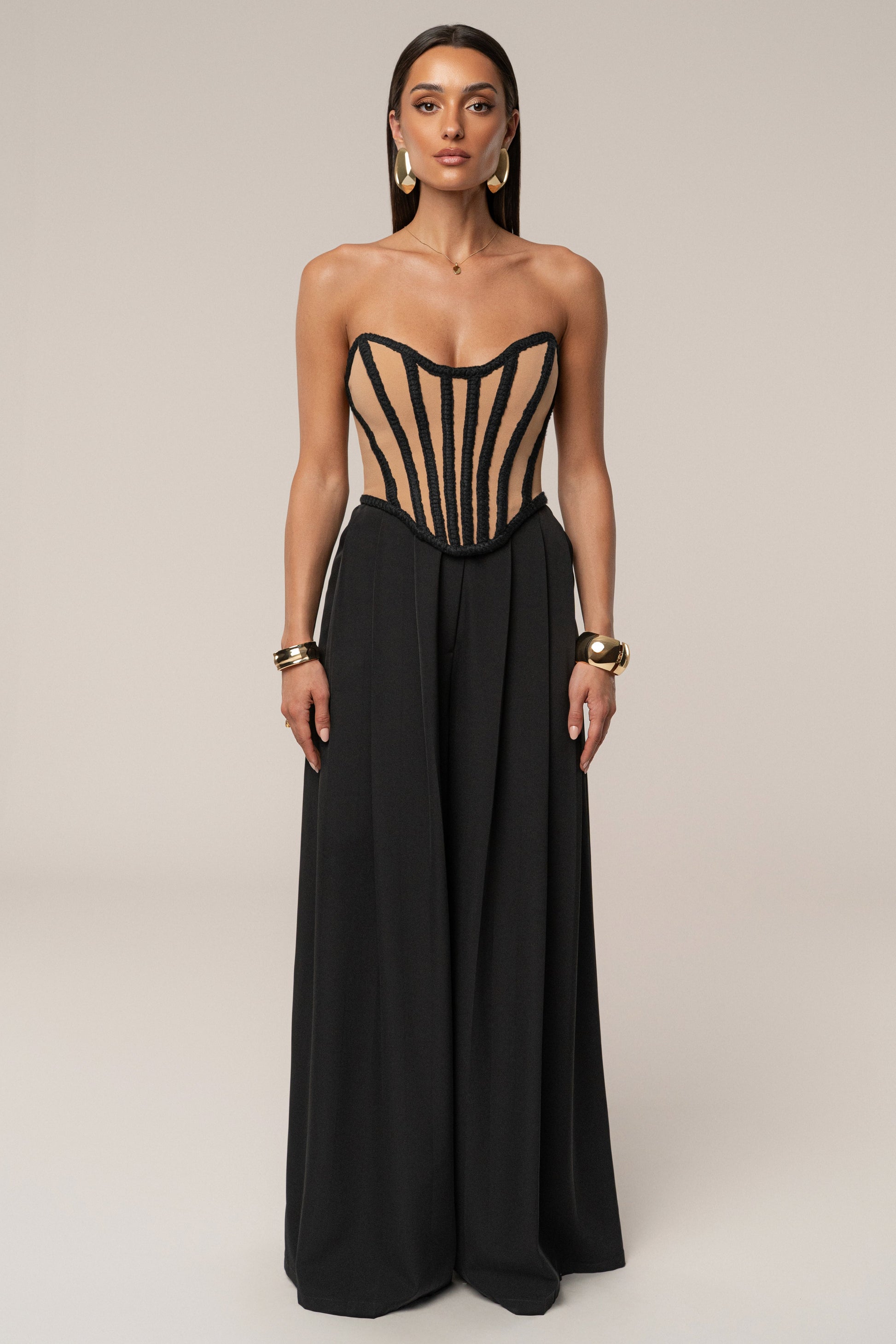 Black Cassis Braided Corset JLUXLABEL