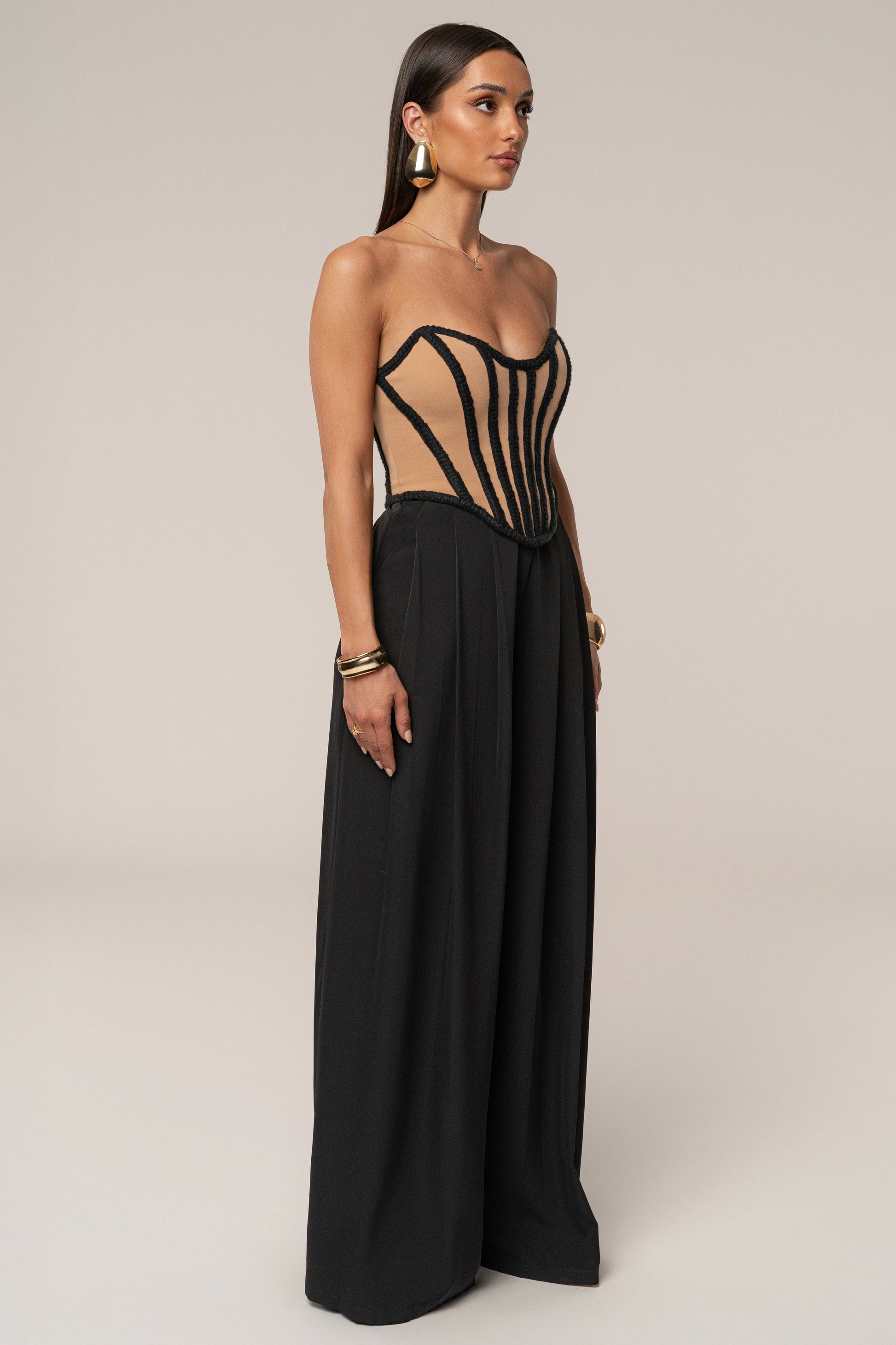 Black Cassis Braided Corset JLUXLABEL